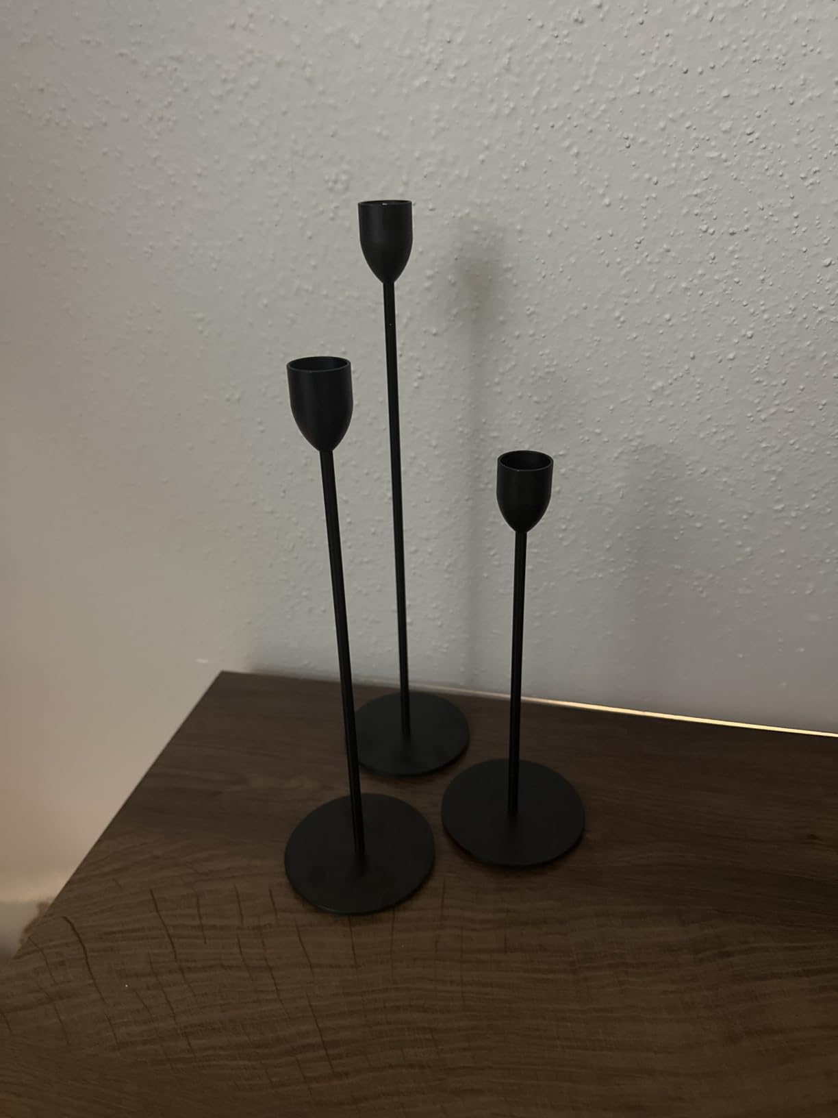 3PCS Black Tall Taper & Pillar Candle Candlestick Holder | Vintage Decor for Table, Wedding & Mantle, Fits Taper, Pillar & LED Candles customer photo 2