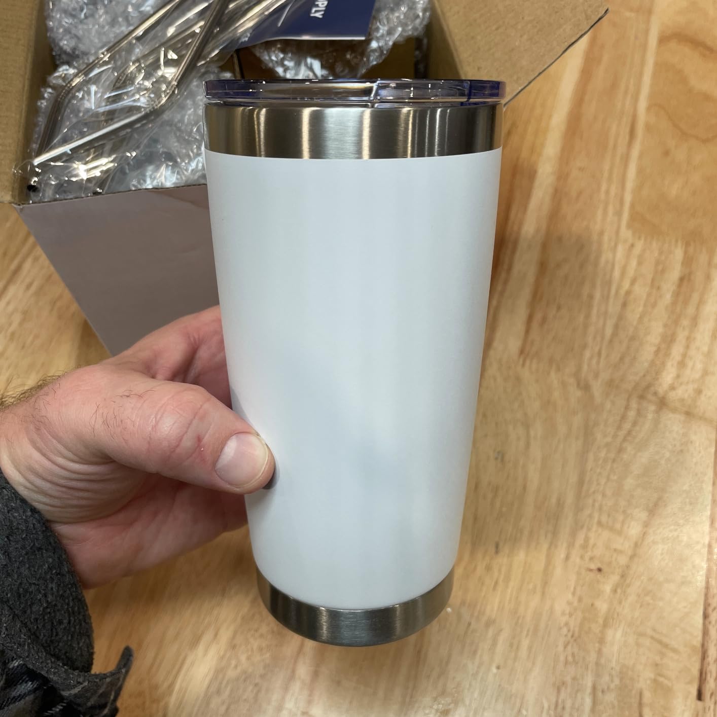 Volhoply 20oz Stainless Steel Tumbler with Lid and Straw Bulk 4 Pack,Double Wall Insulated Travel Iced Coffee Mug Fits Cup Holder,Powder Coated Cups for Hot/Cold Drinks,Gifts for Women(Mix,4 Set) customer photo 1