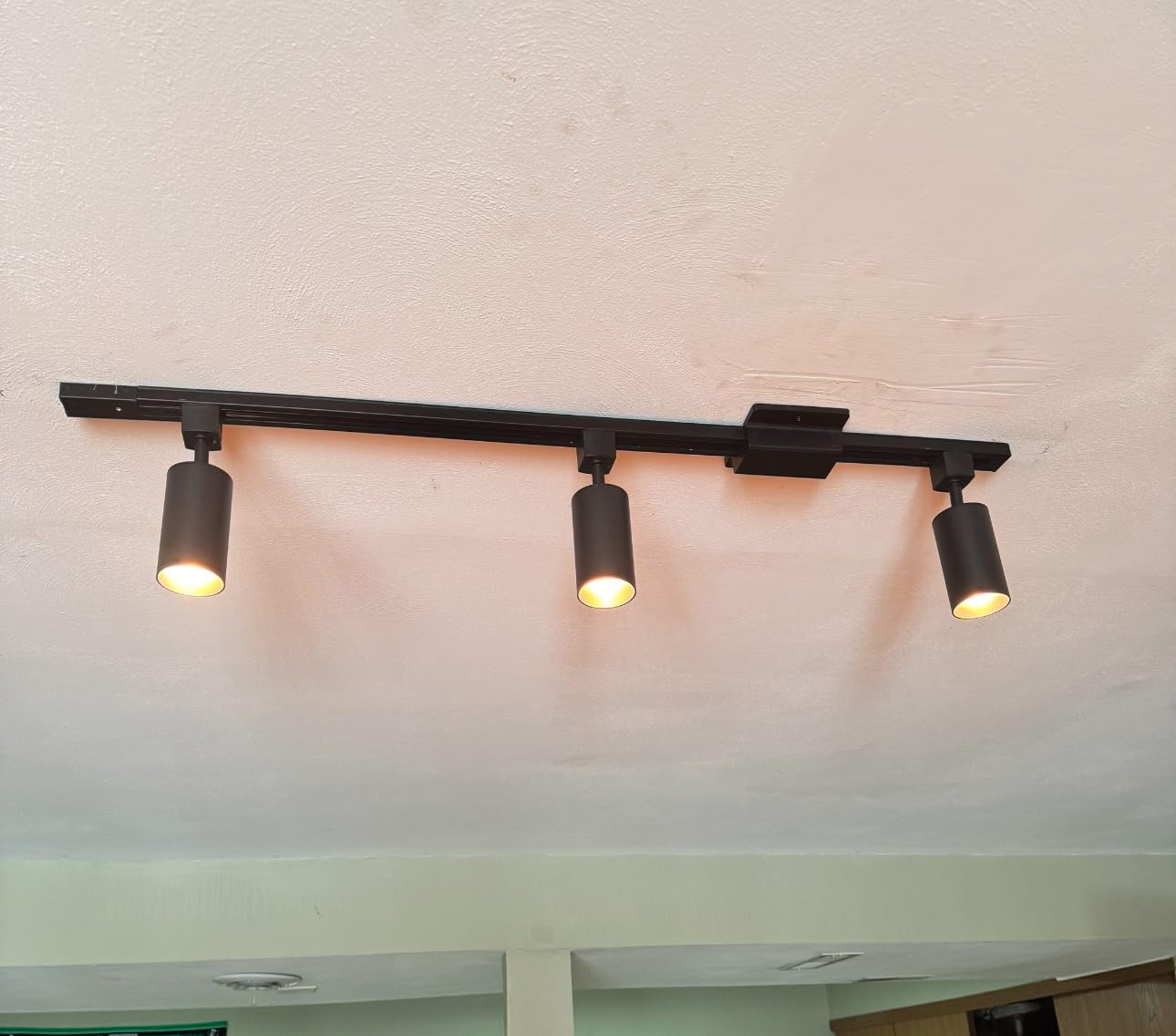 6-Light LED Track Lighting Kit with 6.6FT H Track Lighting Rails & Floating Canopy Connector, GU10 Track Light Kit, Modern Kitchen Track Lighting Fixtures Ceiling Spot Light, Black (No Bulbs) customer photo 2