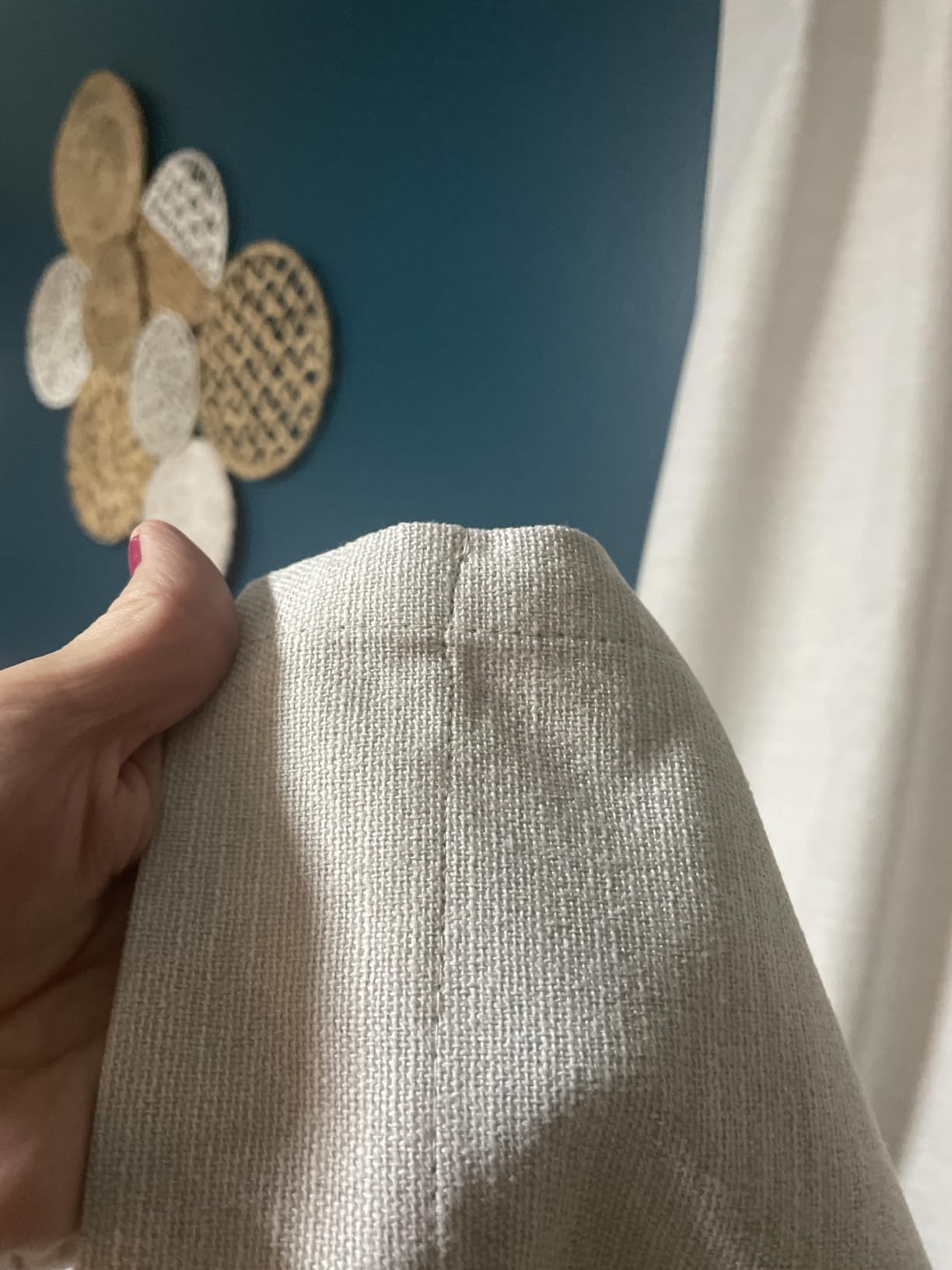Topfinel Linen Blackout Curtains 96 Inch Long, Boho Farmhouse Ivory Birch Viral Drapes Pinch Pleated Curtains with Hooks for Living Room, Neutral 8 FT Back Tab Bedroom Curtains 52