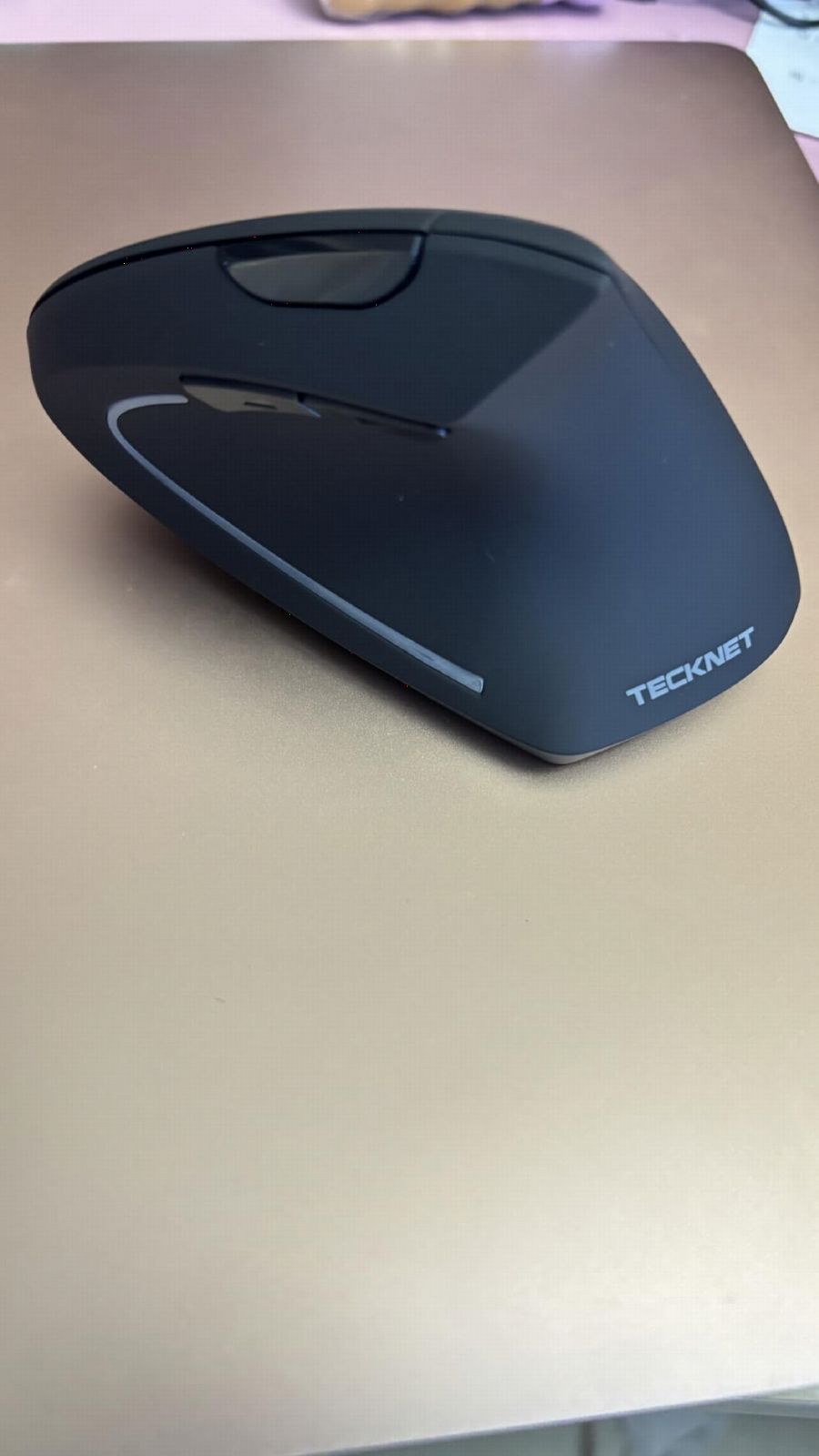 TECKNET Ergonomic Mouse, 4800 DPI Wireless Bluetooth Vertical, 3-Device | Switch Among 3 Devices, 6 DPI Levels, BT 5.0/2.4G USB-A, Quiet Clicks, 6 Buttons, Battery-Powered, Right-Handed, Black customer photo 2