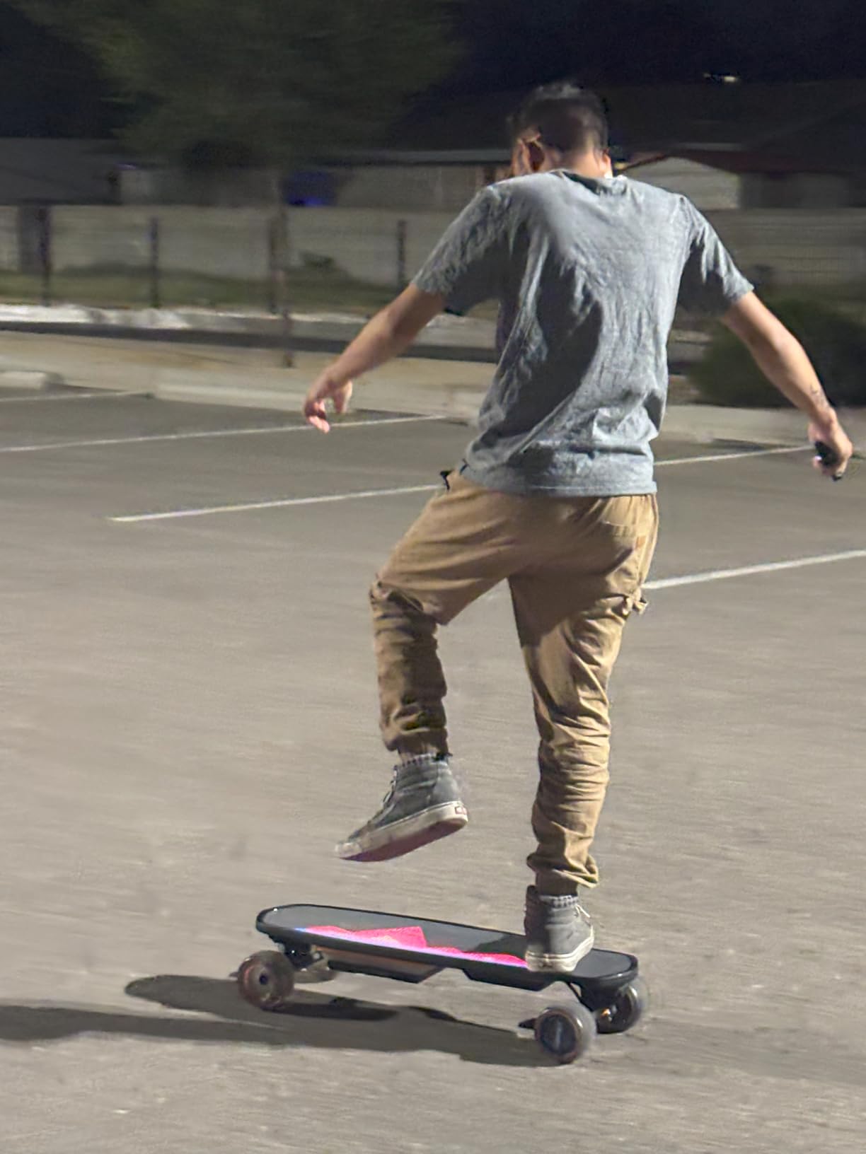 Electric Skateboard - Full-Screen LED Deck & Swappable Battery | Dual 600W Motors, 4 modes, 105*65mm Large PU Wheels, Swap Batteries in Seconds, 330lb Max Load, UL-Certified customer photo 2
