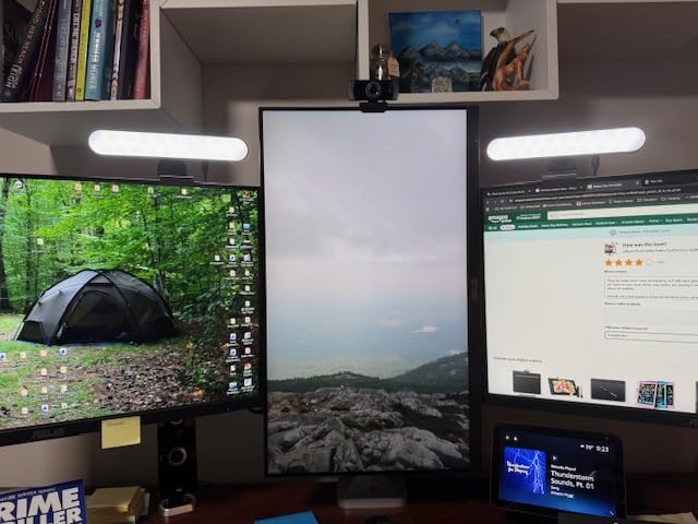 Dual-lamp Video Conference Lighting, LED Streaming Light with Remote and Touch Control, Zoom Lighting for Computer, Webcam Laptop Monitor Ring Light for Video Calls/Zoom Meetings/Video Recording customer photo 2