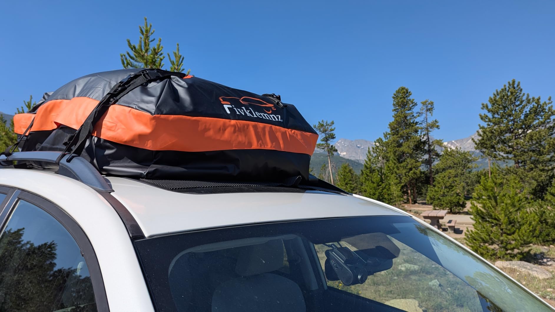 FIVKLEMNZ 30 Cubic Rooftop Cargo Carrier Waterproof Soft Car Roof Bag | for All Top of Vehicle with/Without Rack Includes Topper Anti-Slip Mat + Reinforced Straps + 6 Door Hooks + Luggage Lock customer photo 2