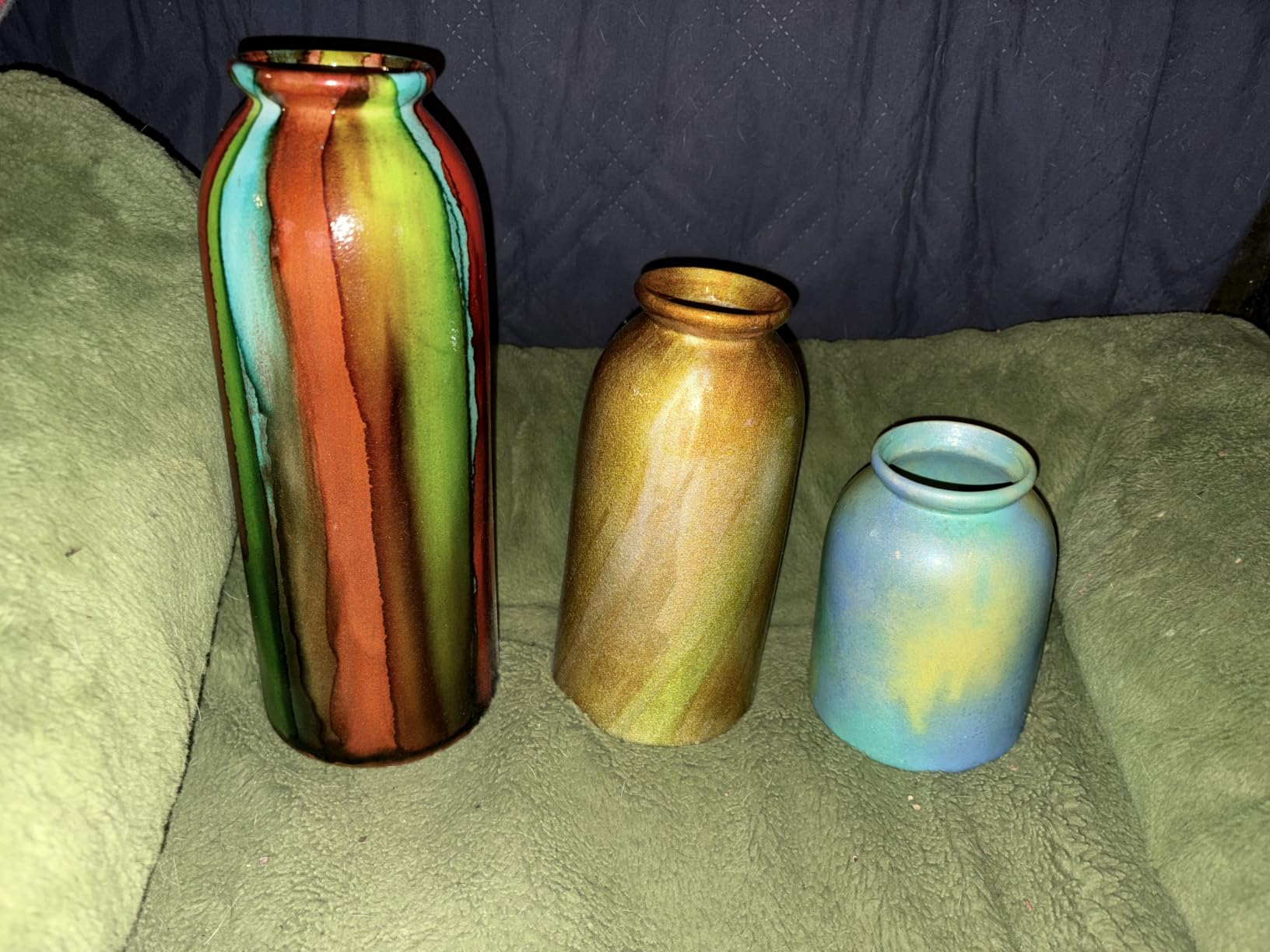 Ceramic Vase Set-3, Small Flower Vases for Decor, Modern Boho Farmhouse Style, Decorative Vases for Pampas Grass & Dried Flowers, Distressed Finish (Beige) customer photo 1