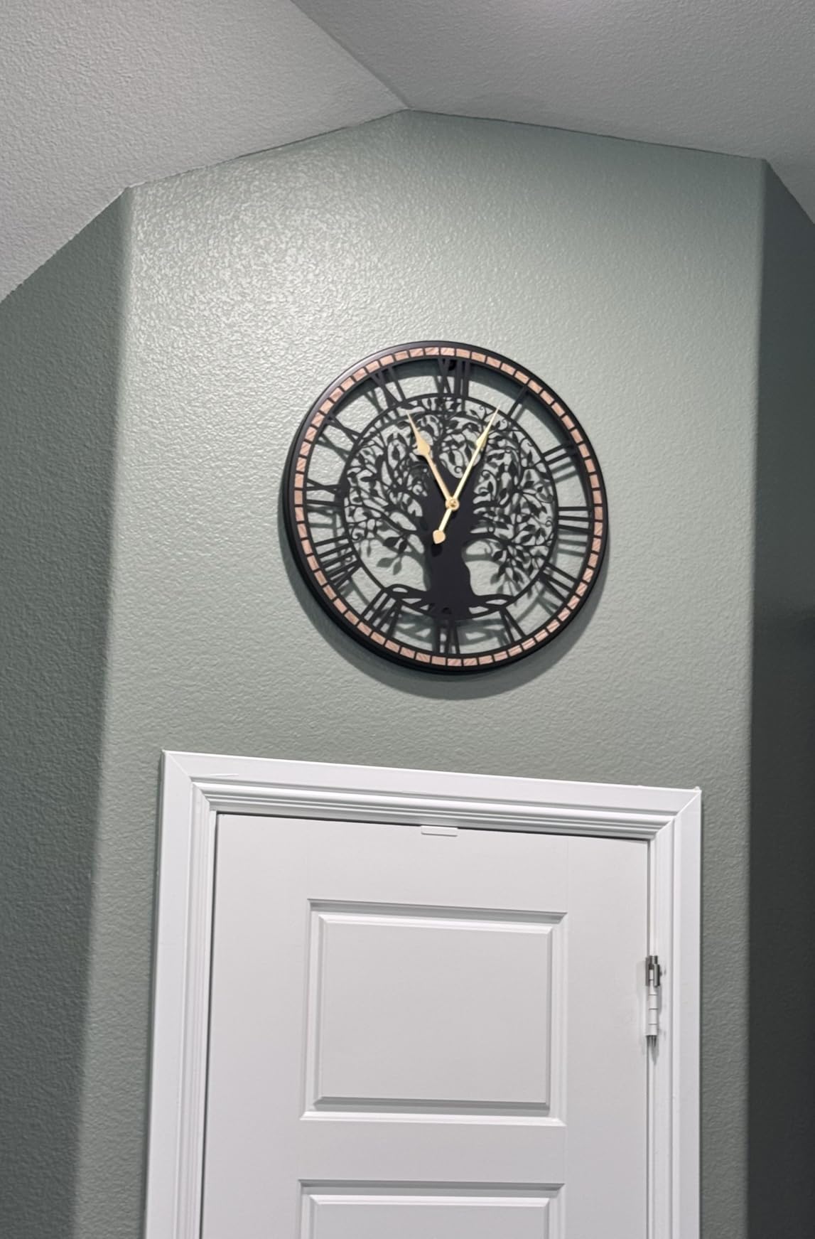 Micasso Large Wall Clock Decorative: 24 Inch Tree of Life Battery Operated | Modern Farmhouse Metal Wood Frame - Roman Numeral Clocks for Living Room/Home Office/Bedroom customer photo 1