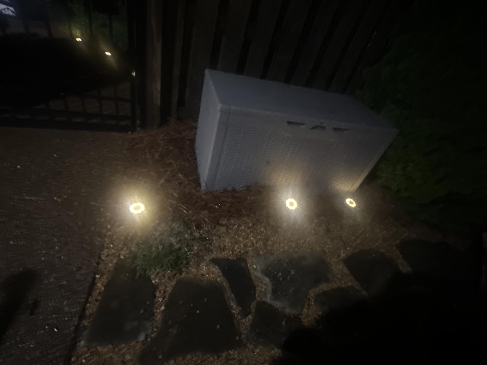 Flacchi Solar Lights Outdoor Waterproof - 2-in-1 Solar Powered Ground Lights for Deck Step Patio Yard Pathway Walkway Driveway Garden (Warm White, 12 Pack) customer photo 1