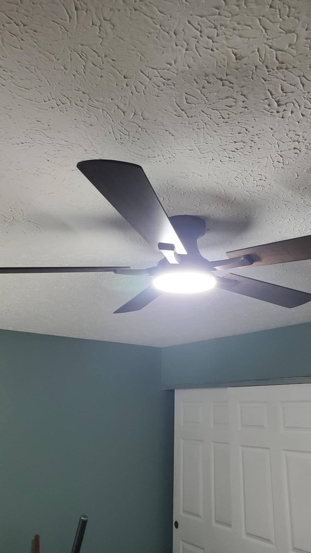 ZMISHIBO 52 Inch Ceiling Fans with Lights, Remote&App Control, Flush Mount | Low Profile, Dimmable 20W LED Light, Quiet Reversible Motor, Strong Airflow, Easy Install for Bedroom/Living Room/Apt, Black customer photo 2