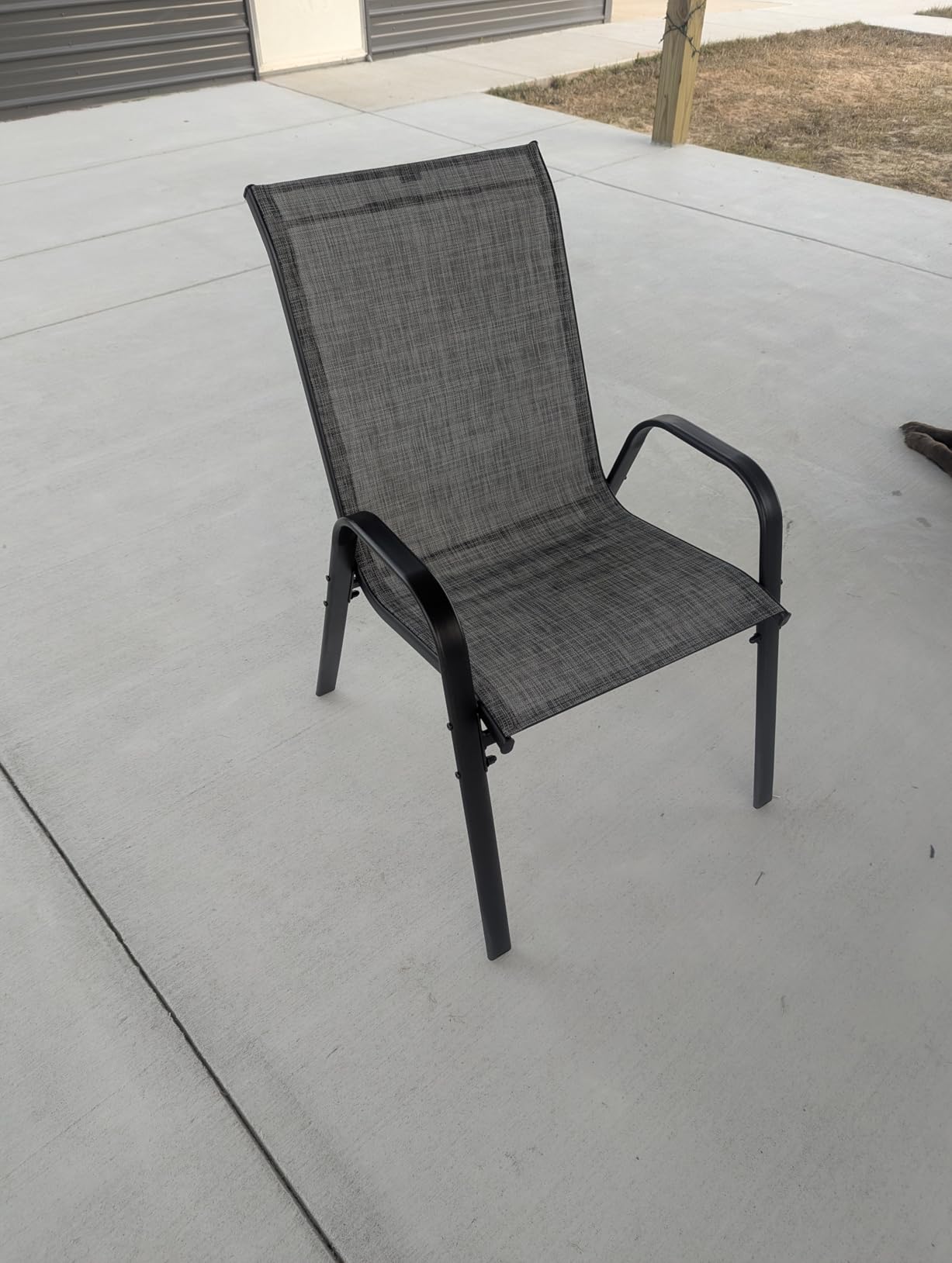 Patio Chairs Set of 6, Stackable Outdoor Dining Chairs for All Weather Textilene Fabric & Metal Frame, Outdoor Chairs Set for Backyard Deck Garden customer photo 1