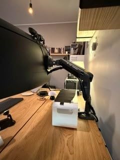 HUANUO TitanLift Heavy Duty Monitor Arm for Screens up to 49 inches, Holds 44 lbs, Aluminum Ultrawide Screen Monitor Mount, Fully Adjustable Single Gaming Desk Mount with Dual C-Clamp, Max VESA 100x100mm customer photo 2