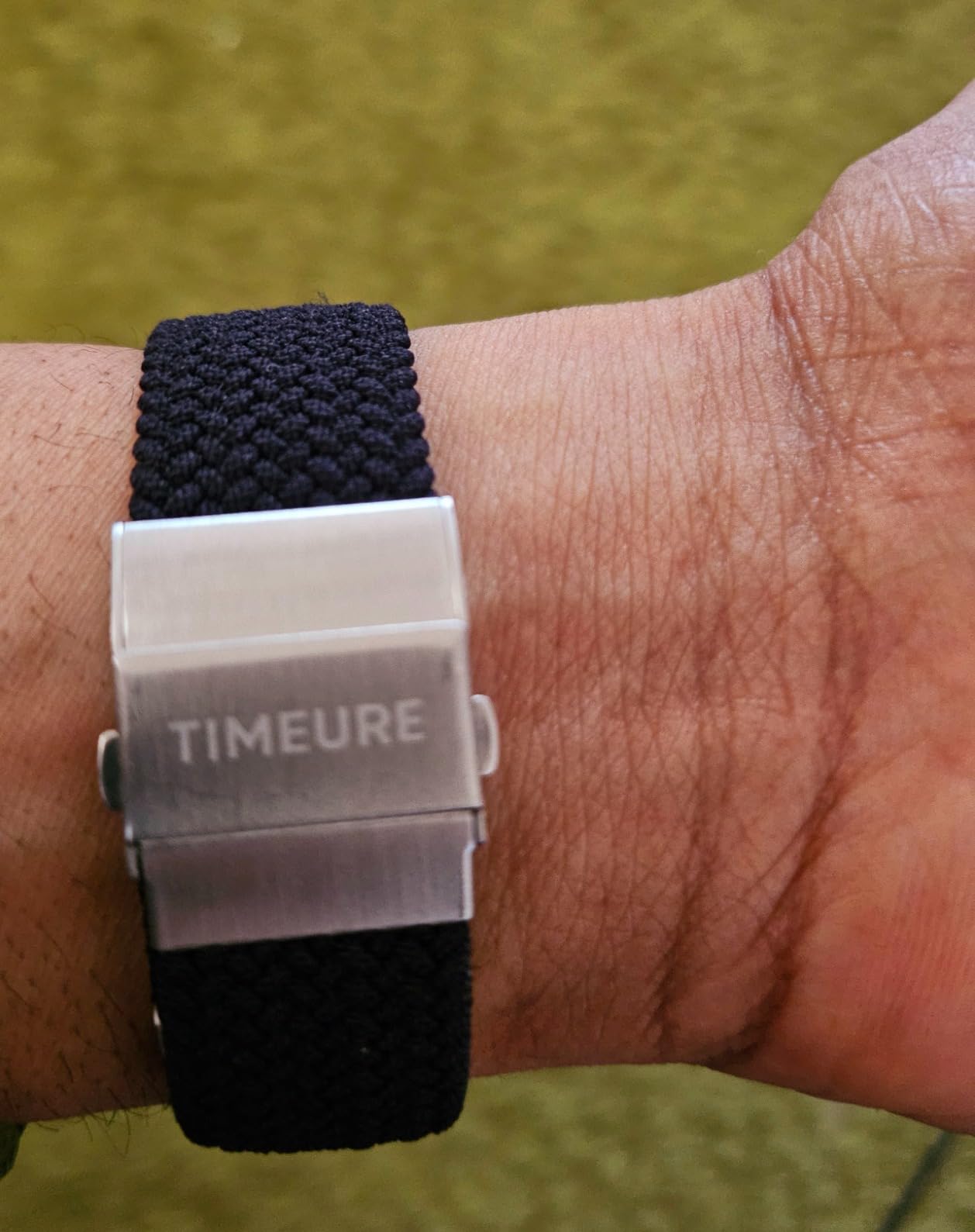 Men's Pedometer Watch with Stainless Steel Bracelet,Step Counter Watch No App, No Charging Needed for Ourdoor Walking, Calorie, Distance, Alarm, Countdown Timer Watch TU-2306B TIMEURE customer photo 1