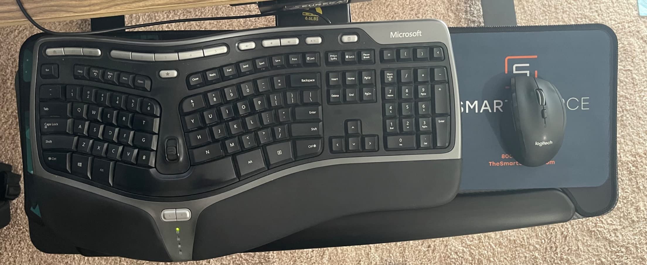 EUREKA ERGONOMIC Keyboard Tray Height Adjustable, Swivel Tilt Computer Keyboard Drawer Under Desk, 25x9.13'' Sliding Keyboard & Mouse Platform with Mouse Pad for Typing, Maple customer photo 1