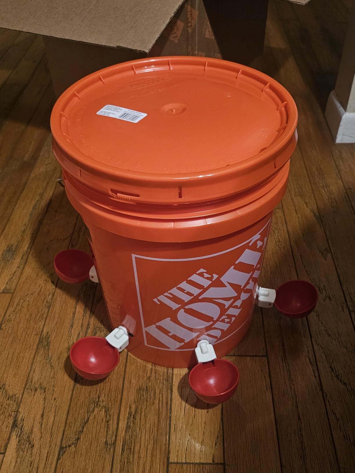 Chicken Waterer Cups, Automatic DIY Chicken Water Bowl 6 Pack | Chicken Flock Waterer Cups with 3/8'' Hole Saw for Bucket, Trough, Easy Install customer photo 1
