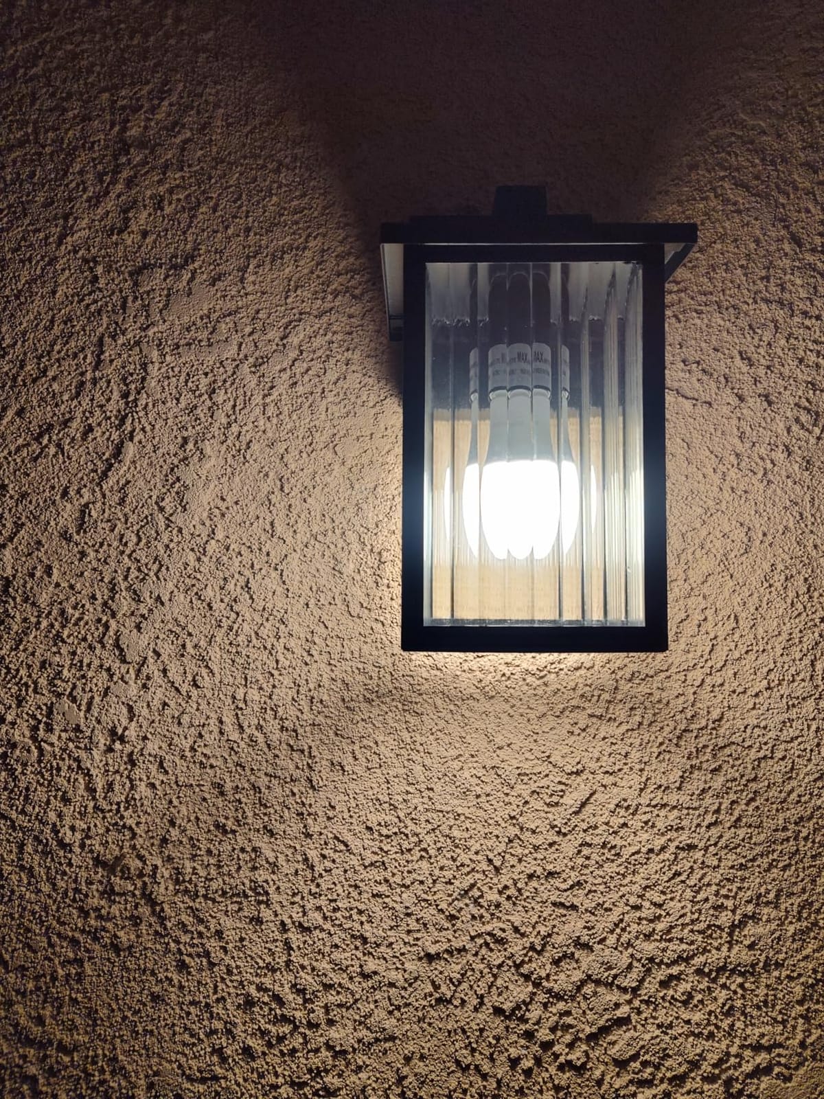 Black Wall Mount Porch Lights with Ribbed Fluted Glass | 10.6 inch, Anti-Rust Metal Frame, Tempered Glass, E26 Socket, Pre-Assembled DIY Install for Porch, Garage, Front Door customer photo 2