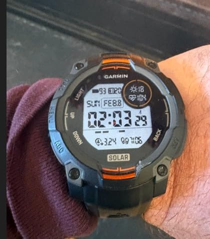Garmin Instinct 3 Solar, Rugged GPS Smartwatch, 45mm, Black, Solar Charging, Rugged Design, Metal-Reinforced Bezel, 24/7 Health Monitoring, Built-In Flashlight customer photo 1
