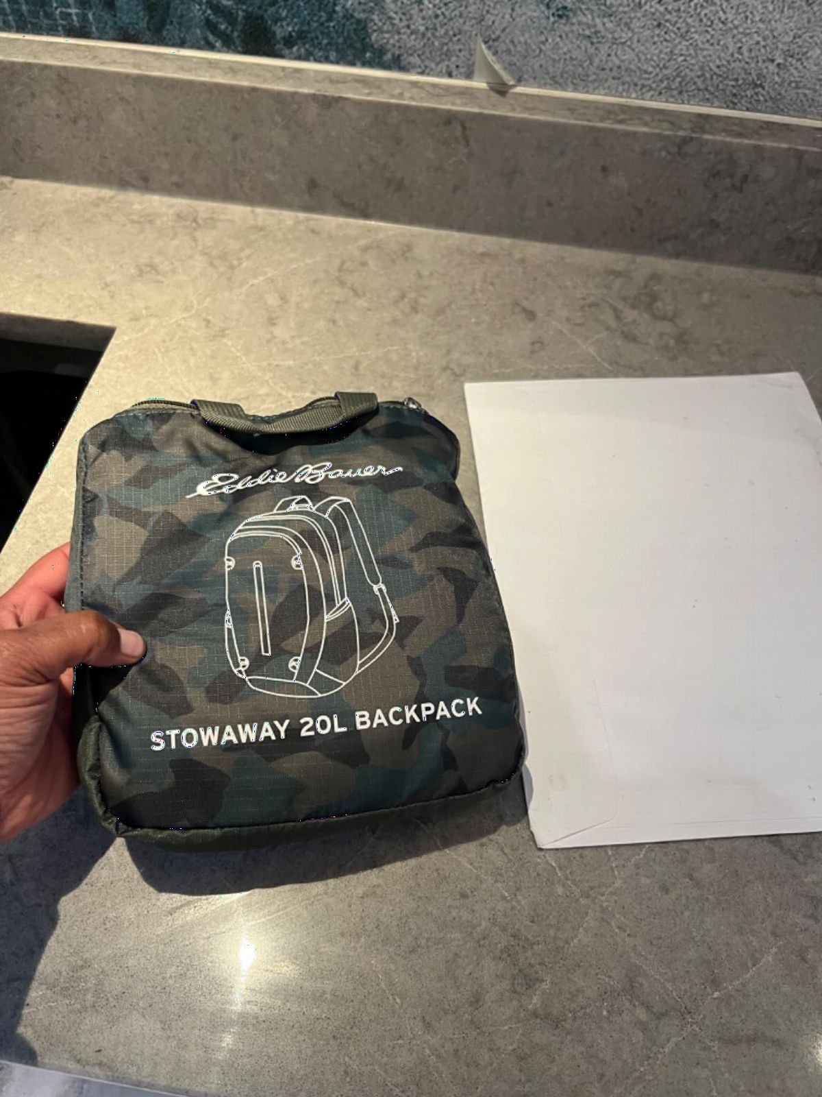 Eddie Bauer Stowaway Packable Backpack - Field Gold, 20L customer photo 2