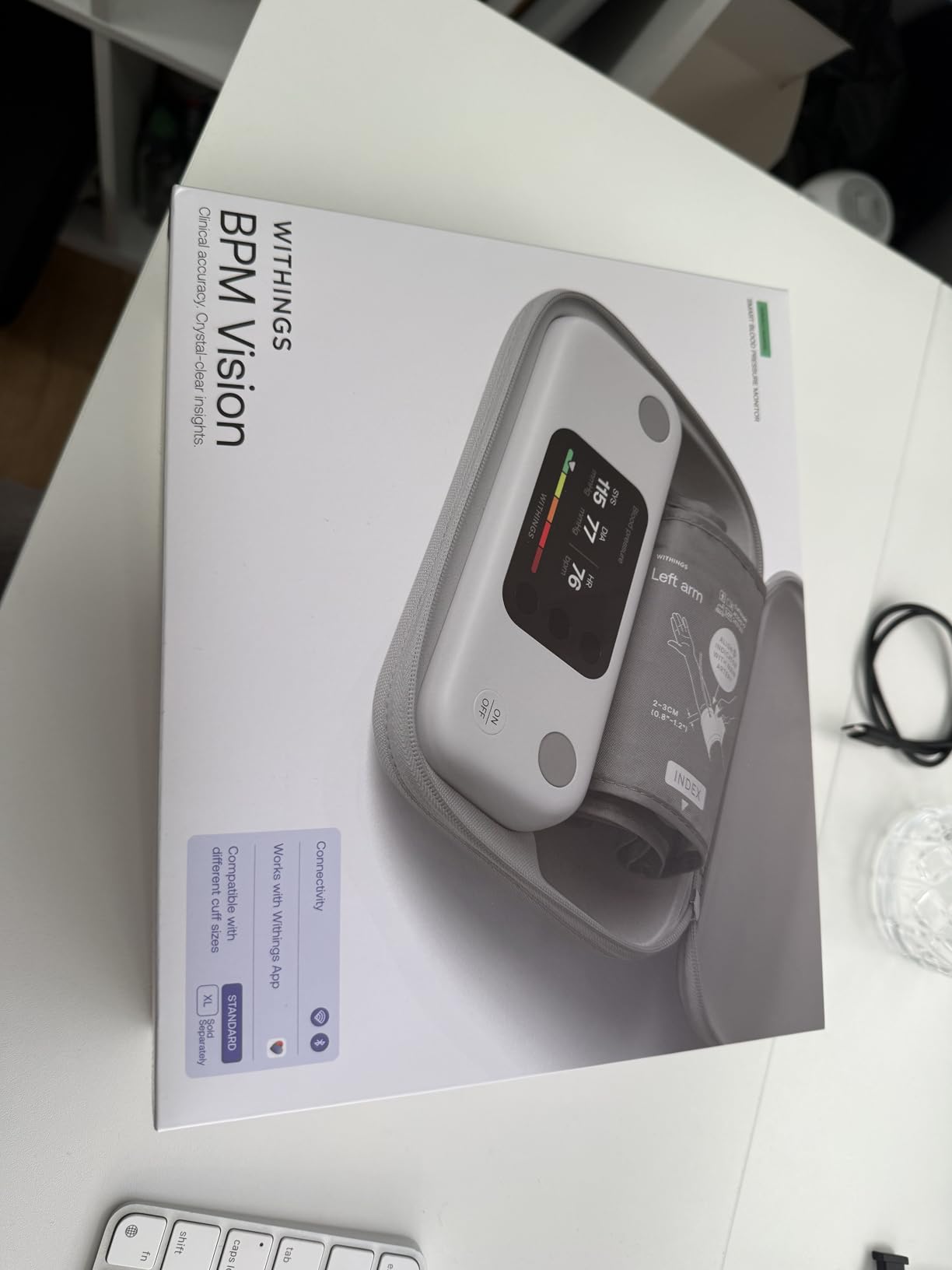 Withings BPM Vision - Smart Arm Blood Pressure Monitor | FDA-Cleared | Easy-to-use, Accurate Systolic & Diastolic Measurements, Wide Range Cuff | Wi-Fi & Bluetooth | iOS & Android customer photo 1