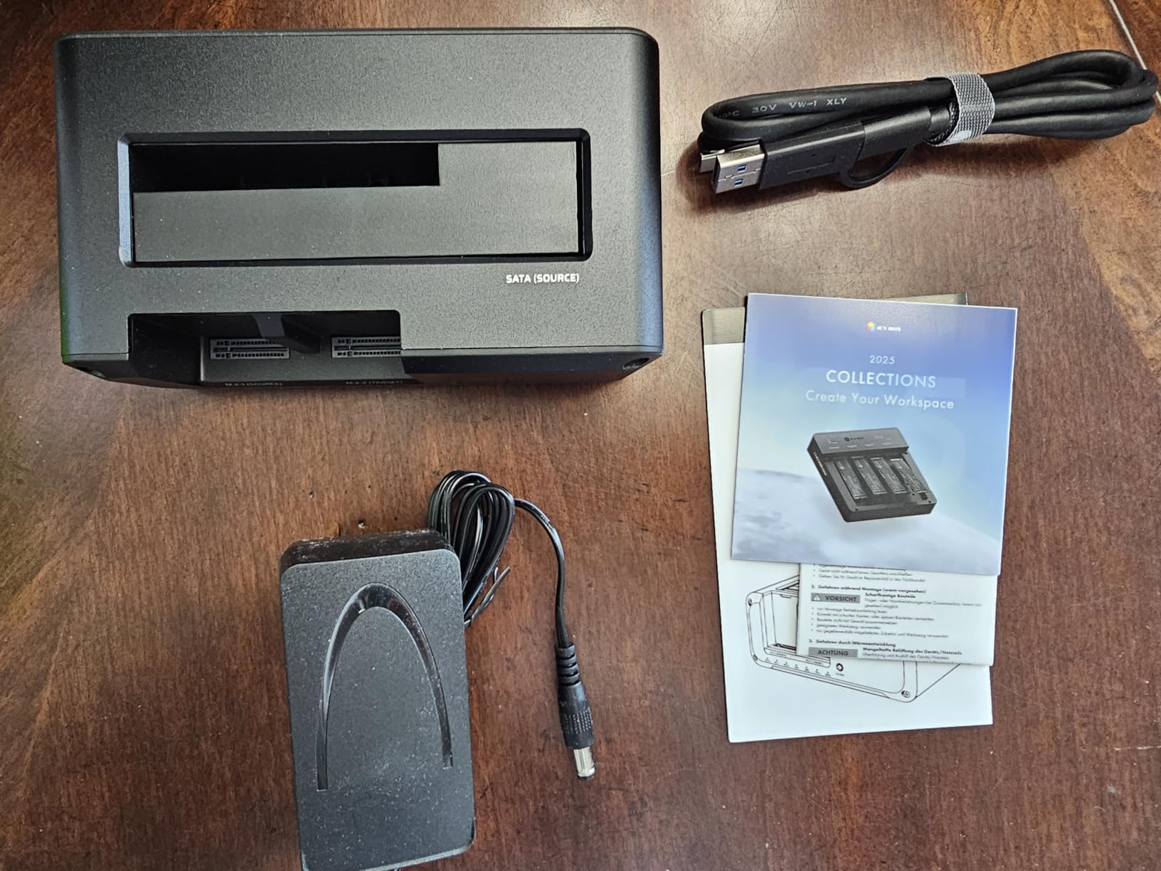 M.2 NVMe & SATA SSD/HDD Hard Drive Docking Station, ICY BOX USB-C 10Gbps NVMe Cloner&Reader, TripleBay Hard Drive cloner for 2.5