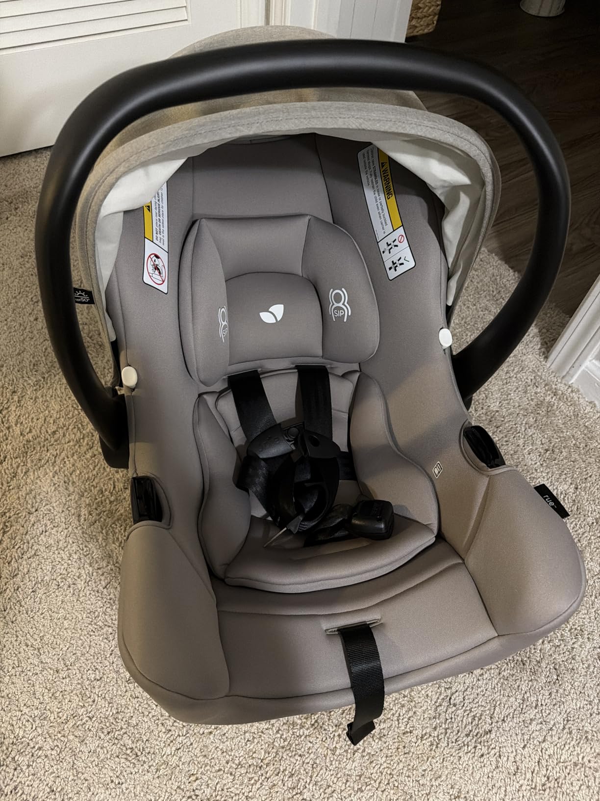 Joie Baby, Rue Lightweight Infant Car Seat & Anti-Rebound Base, Side-Impact Protection, 5-Point Harness, and UPF 50+ Canopy for Newborns and Infants (Dove) customer photo 2