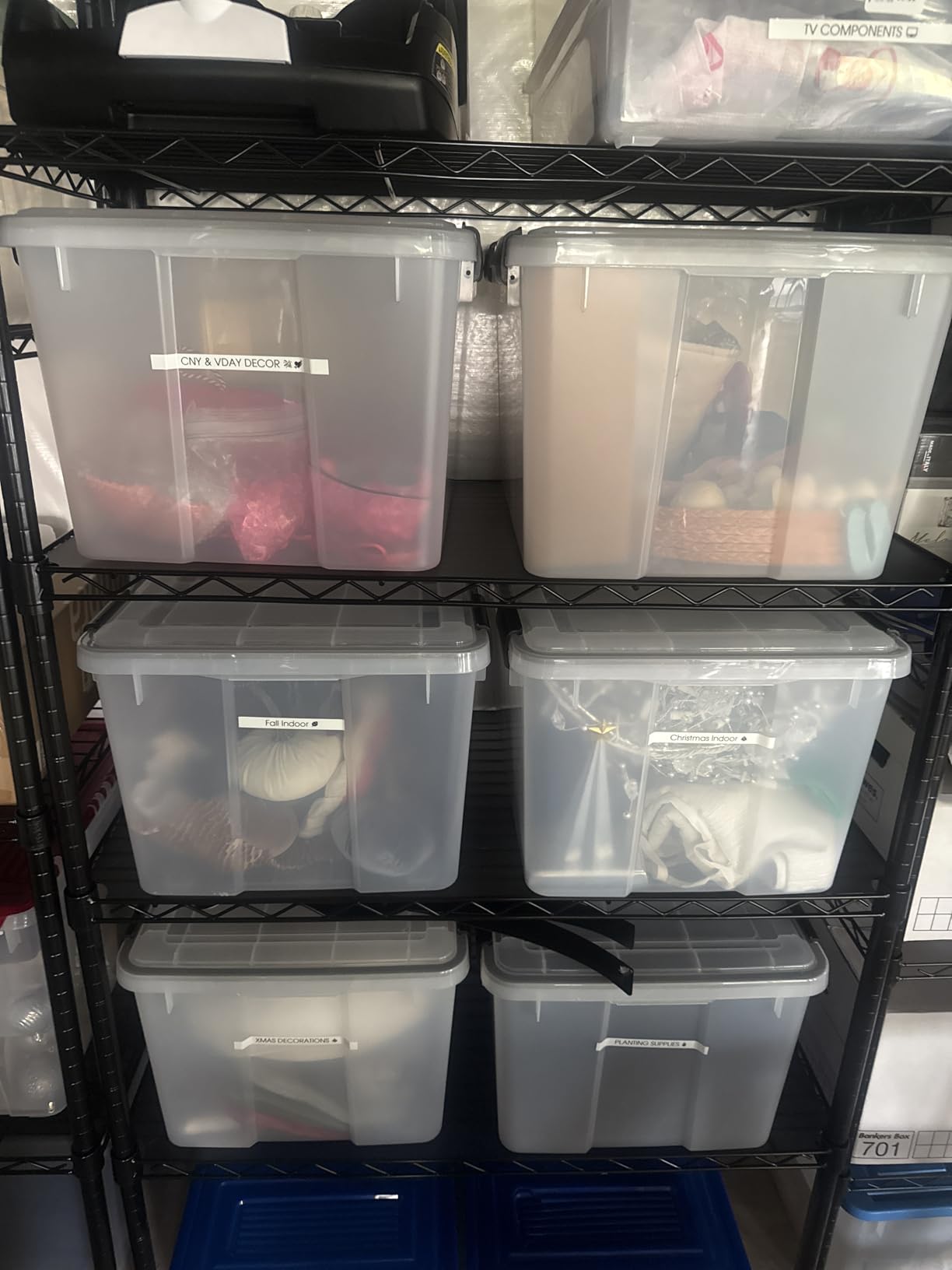 IRIS USA 72 Qt Stackable Plastic Storage Bins with Lids, 6 Pack - BPA-Free, Made in USA customer photo 1