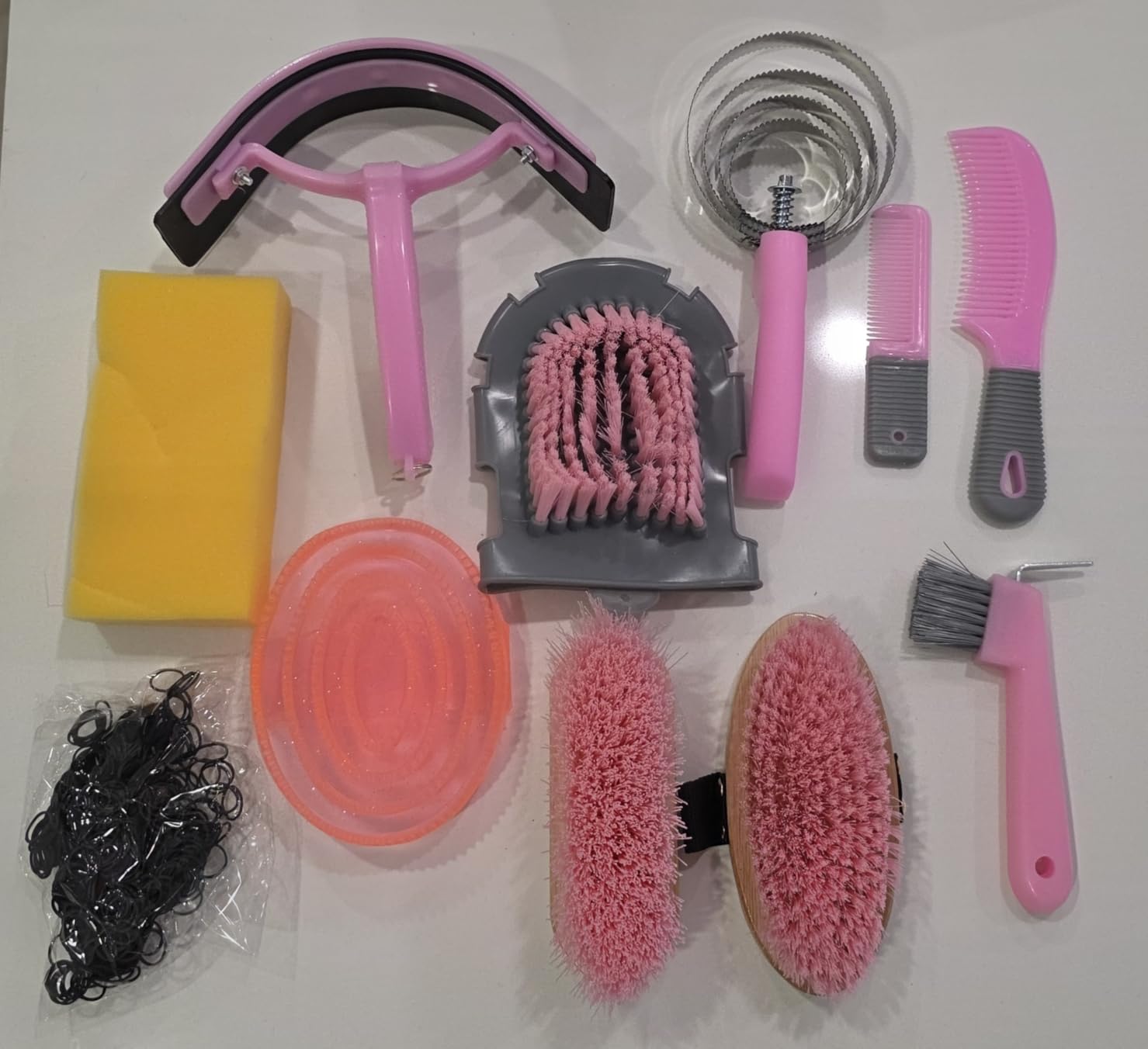 Abbylike 12 Piece Horse Grooming Kit with Organizer Tote Bag Brush Sets for Derby Day Show Horses Professional Tools for Care & Massage customer photo 1