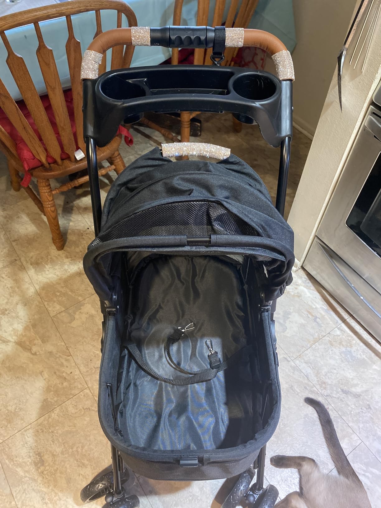 Zoosky 3 in 1 Pet Stroller with Removable Carrier, Folding Stroller for Small/Medium Dogs and Cats, Waterproof, All-Terrain, with Sun Shades, Car Seat customer photo 1