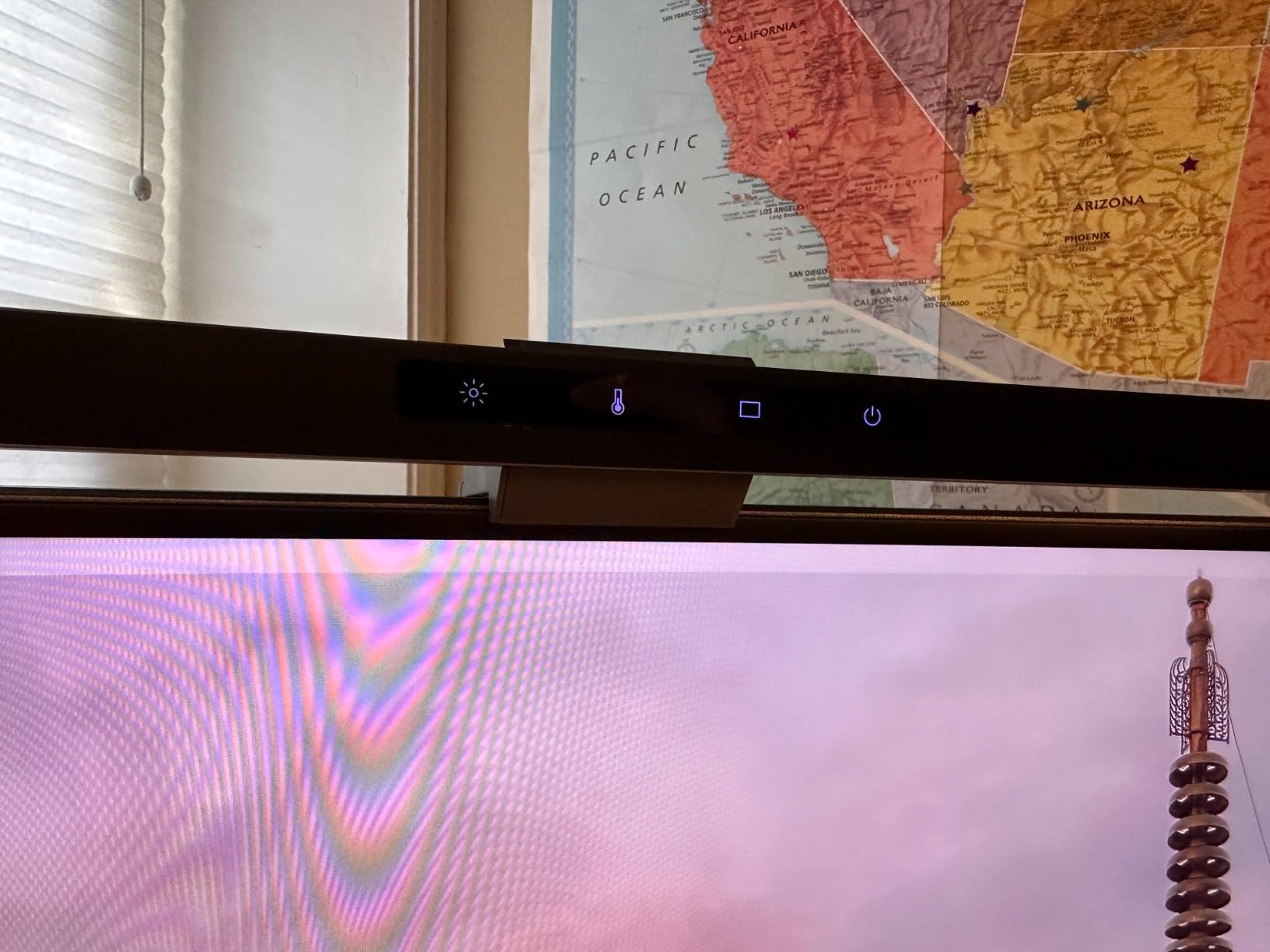 ONWAY Curved Monitor Light Bar with RGB Backlight, Wireless Remote Touch Control, No Glare Lamp with Camera Base for Gaming/Office Computer Setup customer photo 2