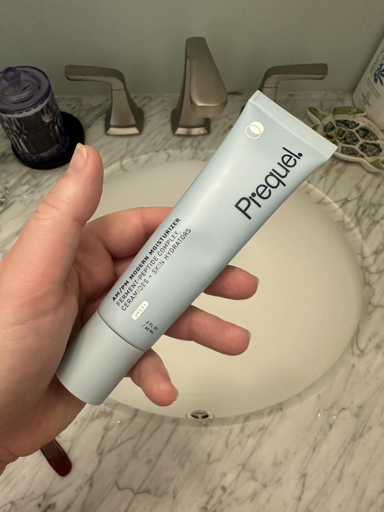 Prequel Skin Face Moisturizer Peptide Cream With Ceramides Glycerin Barrier | Face Moisturizer With Peptides, Ceramides And Glycerin For Sensitive Skin, Non Greasy Barrier Support Cream AM PM Hydration customer photo 2