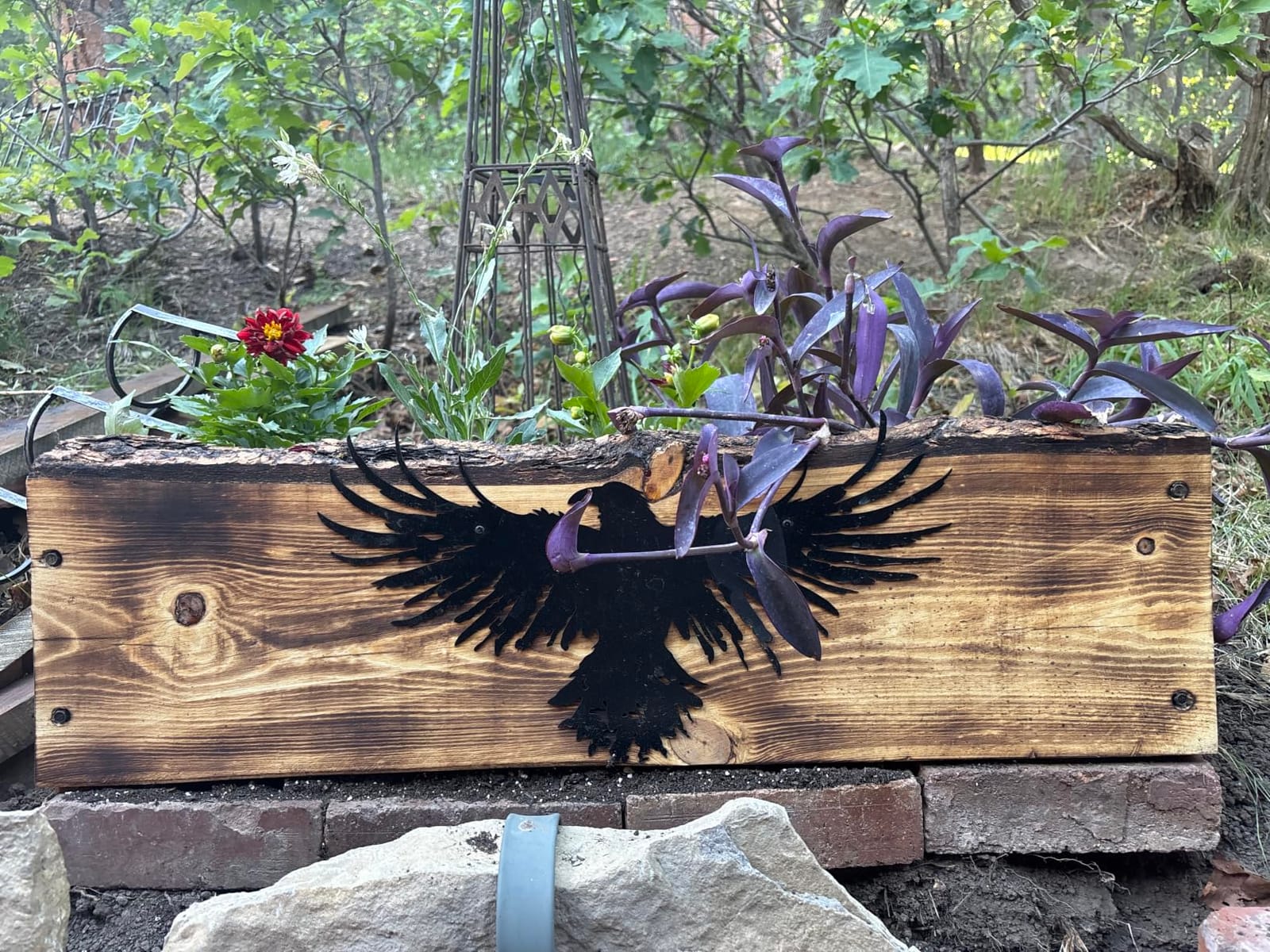 3D Metal Hummingbird Wall Art, Black Outdoor Decor, Waterproof(12.3