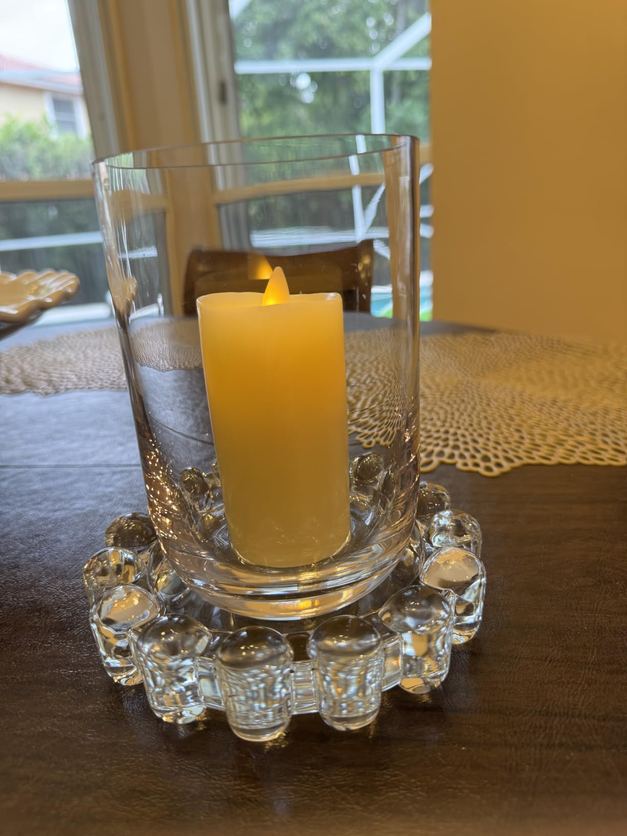 Home Collection Original Smoky Glass Small Bubble Candle Dish | Votive and Candle Plate, Diffuser Base, Wax Catcher, Decorative Tray, Jewelry Catchall, Decorative Tabletop Accent customer photo 1