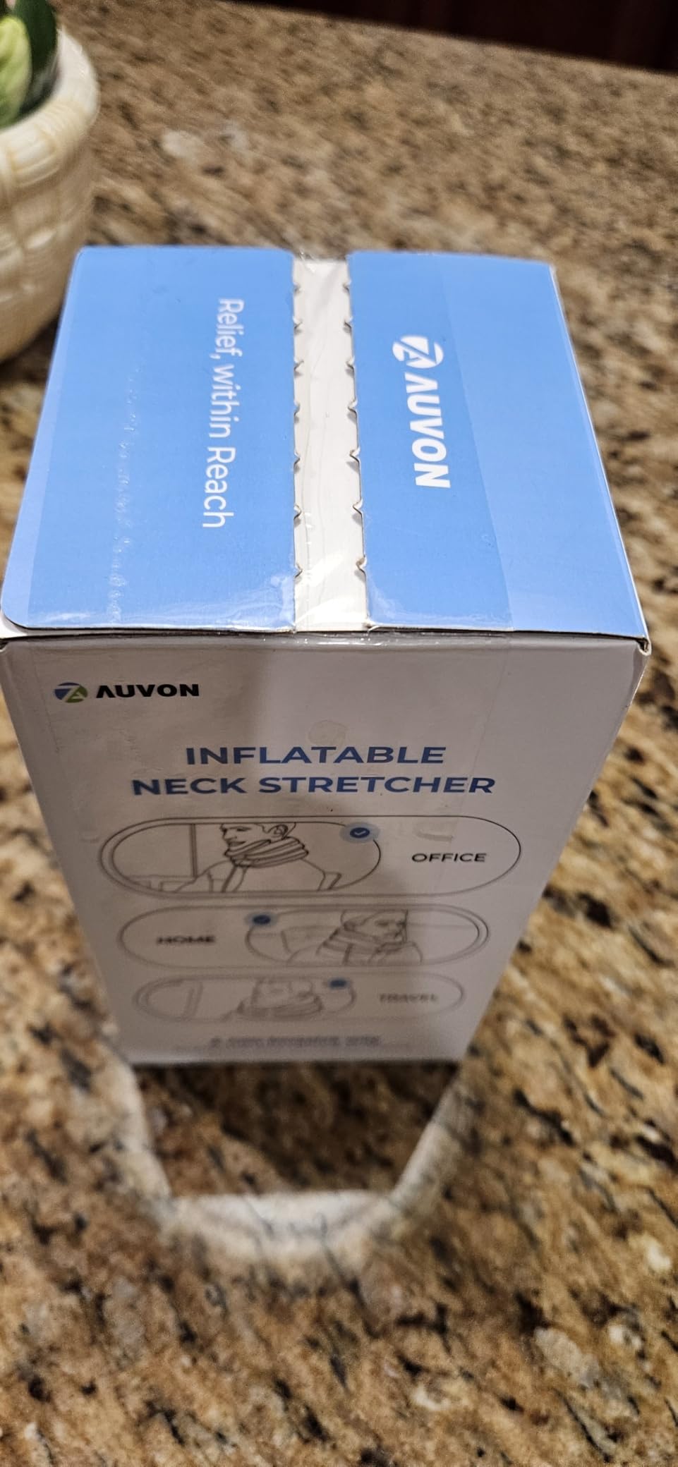 AUVON Inflatable Neck Stretcher for Cervical Traction, Cervical Stretcher with 3-Layer Design in Varying Sizes for Instant Relief, Neck Brace Pillow for Neck Support, Decompression Home Use, L Size customer photo 1