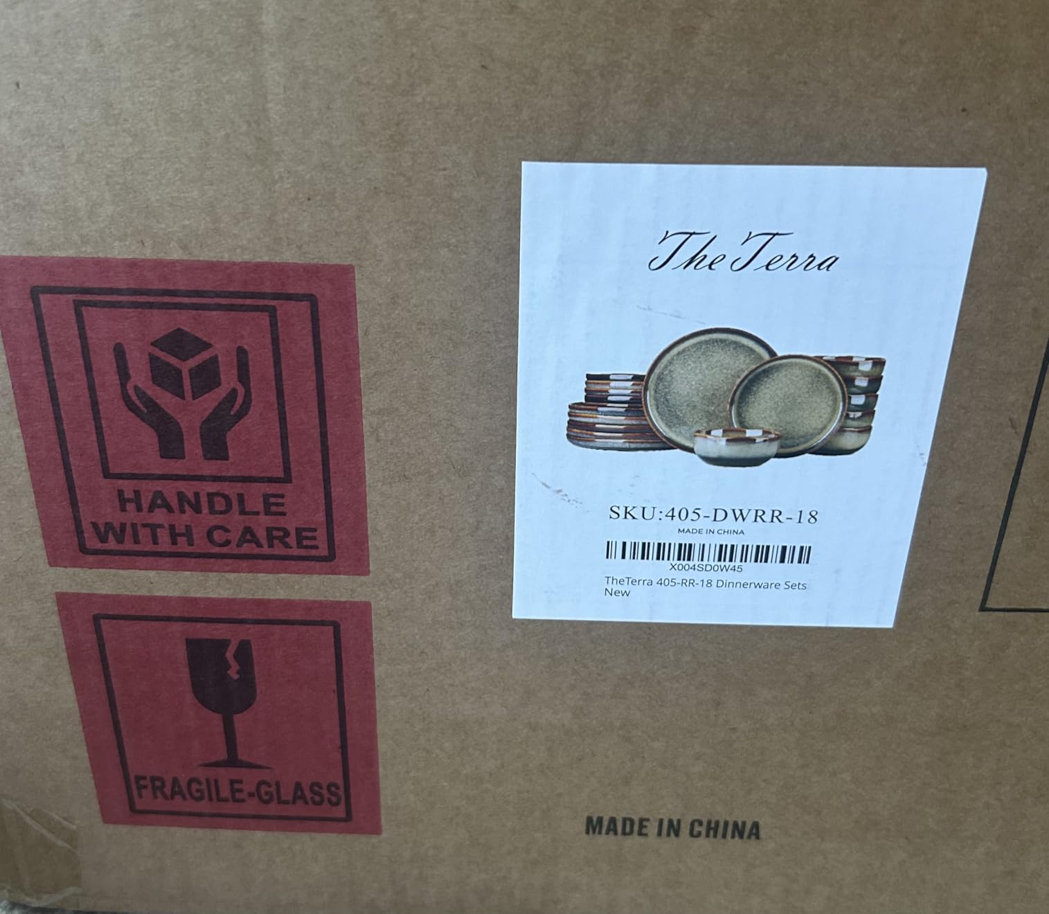 theterra Ceramic 12-Piece Reactive Glaze Dinnerware Set customer photo 1