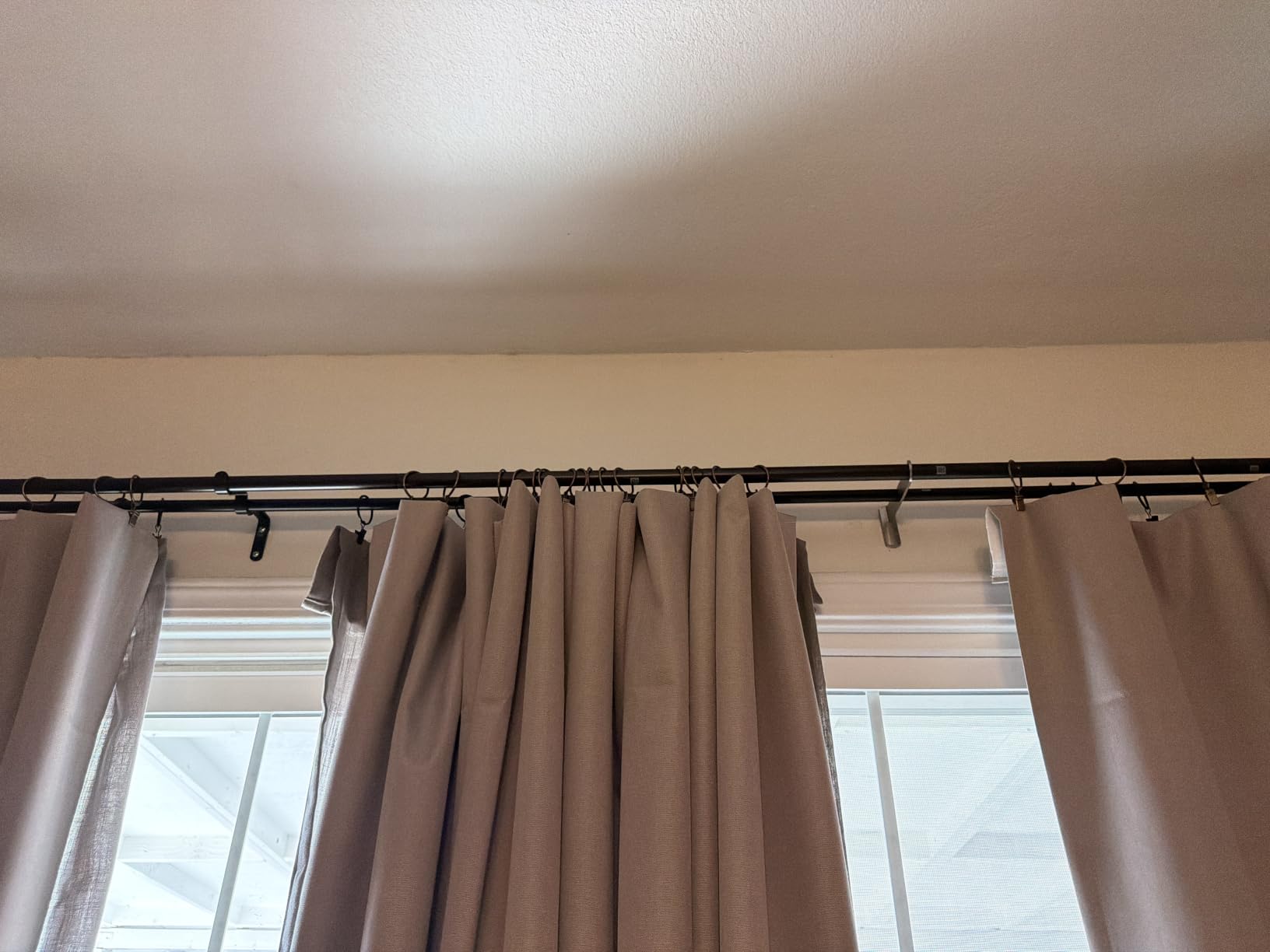 ENJOYBASICS 48-84 Double Curtain Rod for Blackout, Quick Release, Black, Heavy Duty Rod customer photo 1