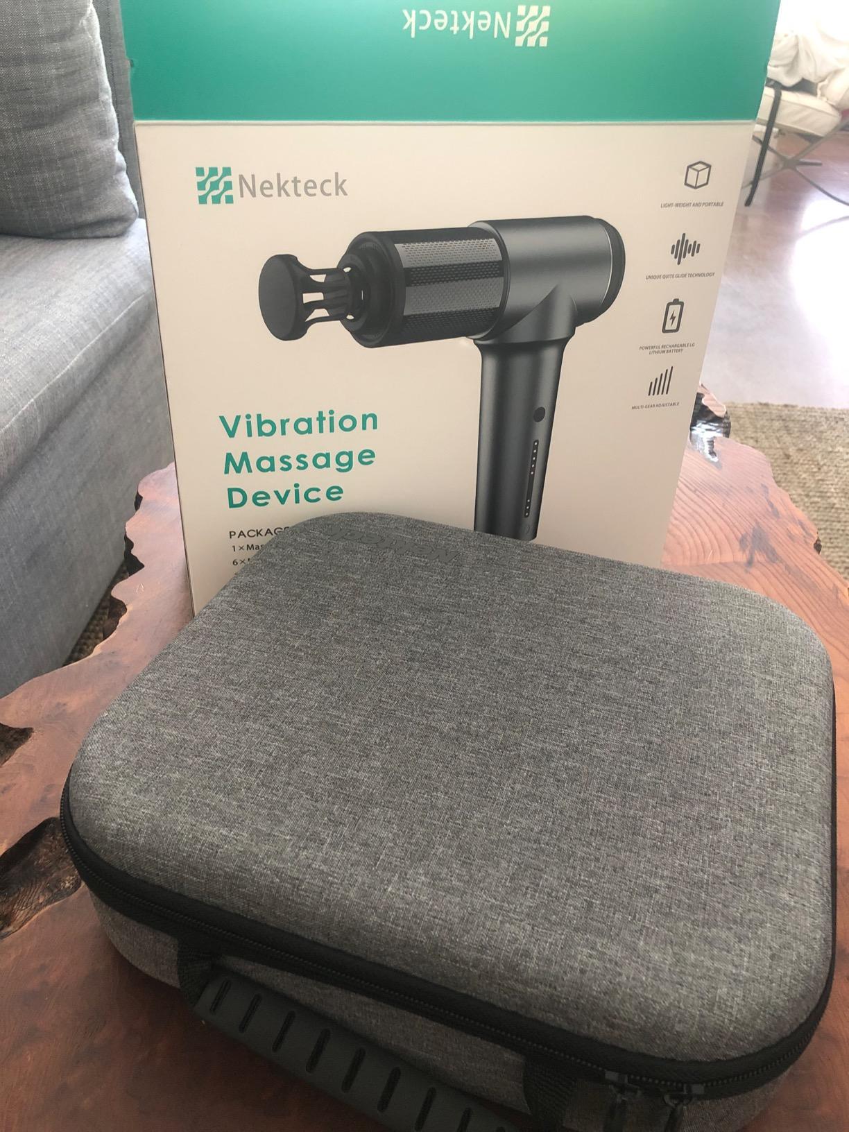 Nekteck Knee Massager with Heat - Cordless Heated Knee Brace with Vibration for Pain Relief, Rechargeable Knee Heating Pad with 5 Heat Levels and 3 Massage Mode, Ideal Gift for Mom Dad customer photo 1