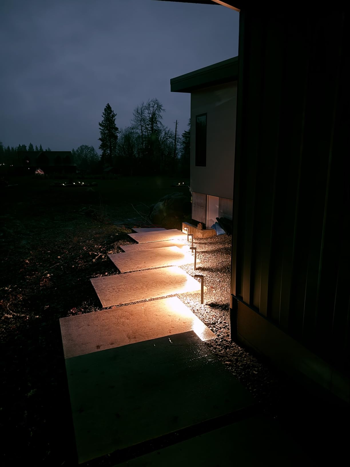 SUNVIE LED Low Voltage Landscape Lighting Kit Outdoor Waterproof Low Voltage Pathway Lights Wired with Spotlights 3000K Modern Outdoor Landscape Lights with Connectors for Path Yard Garden, 12 Pack customer photo 1