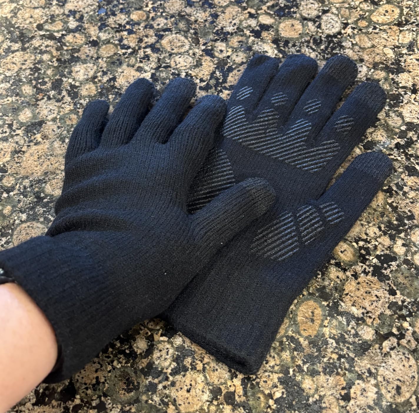 TRENDOUX Merino Wool Winter Gloves: Touch Screen Knitted Gloves Warm Thin Non-slip Glove for Men Women Driving Running Gift customer photo 1