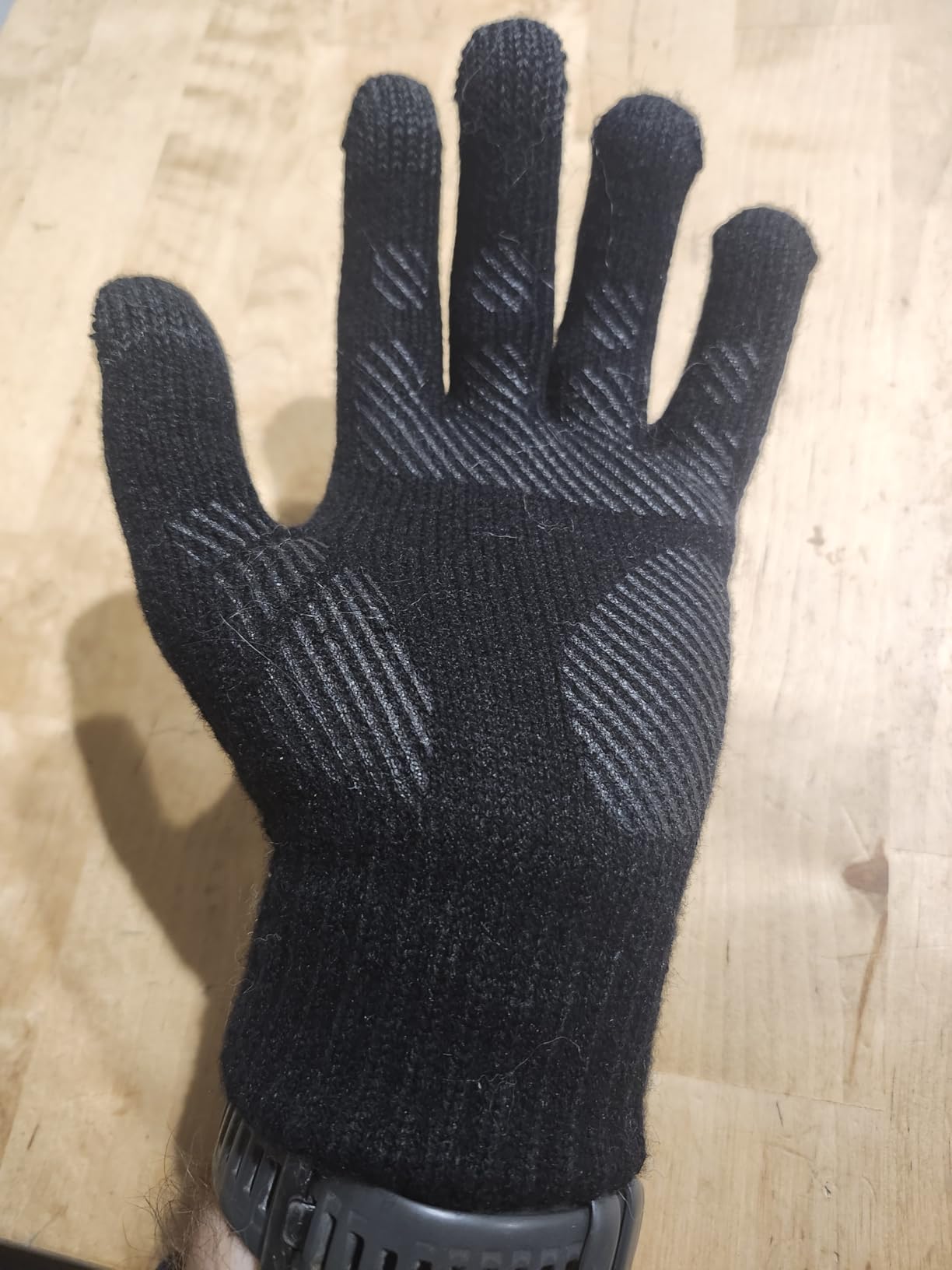 TRENDOUX Merino Wool Winter Gloves: Touch Screen Knitted Gloves Warm Thin Non-slip Glove for Men Women Driving Running Gift customer photo 2