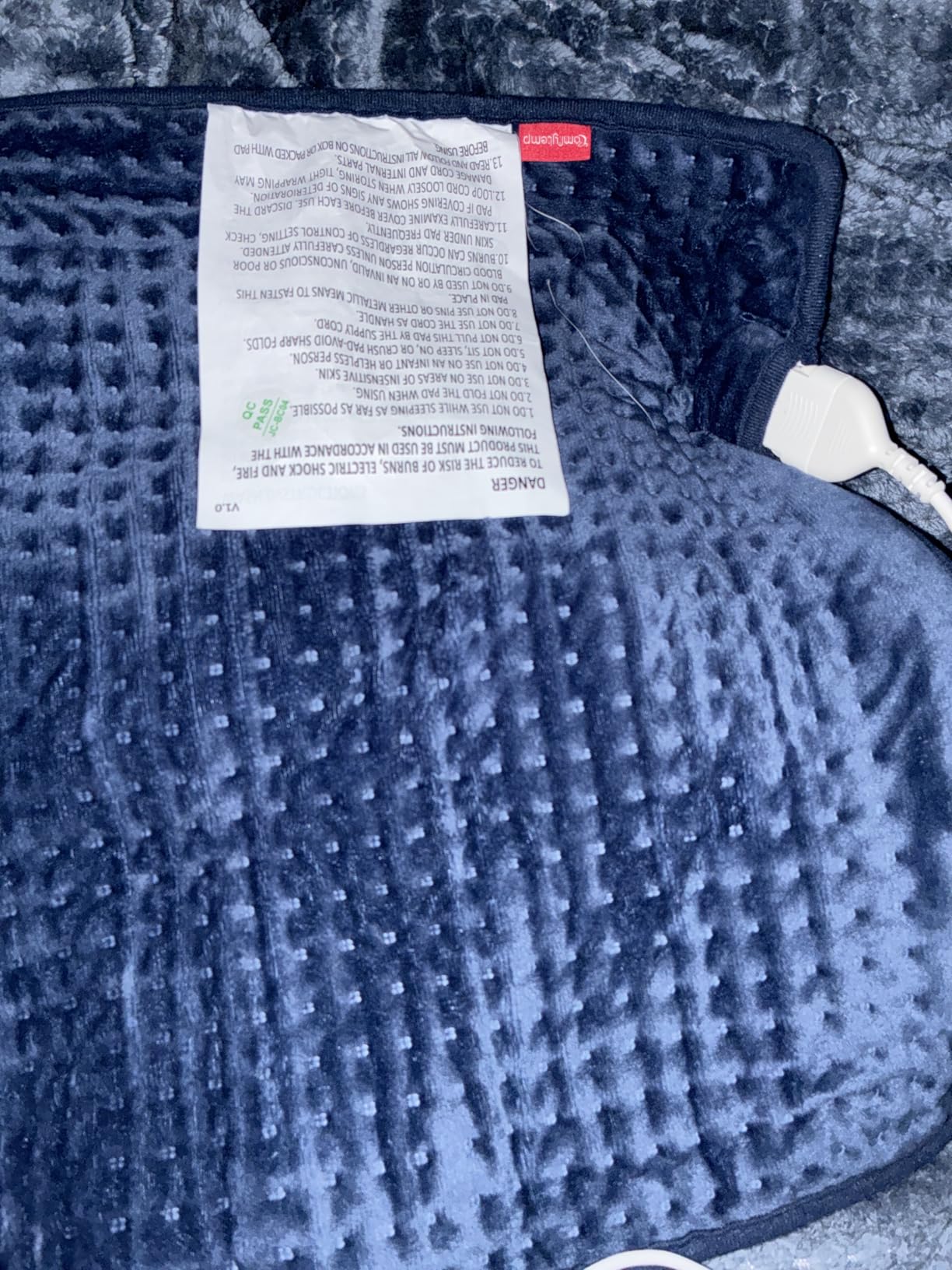 Comfytemp Extra Large Heating Pad for Back & Period, 33''x 17'' King Size FSA Eligible Pack, Birthday Gifts for Women Men Mom Dad, HSA Electric XL Heat Wrap for Body/Shoulder/Neck/Knee, Washable, Blue customer photo 1