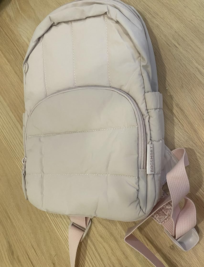 BAGSMART Mini Backpack for Women, Lightweight Puffer Backpack Purse, Quilted Casual Daypack, Water-Resistant Bookbag customer photo 1