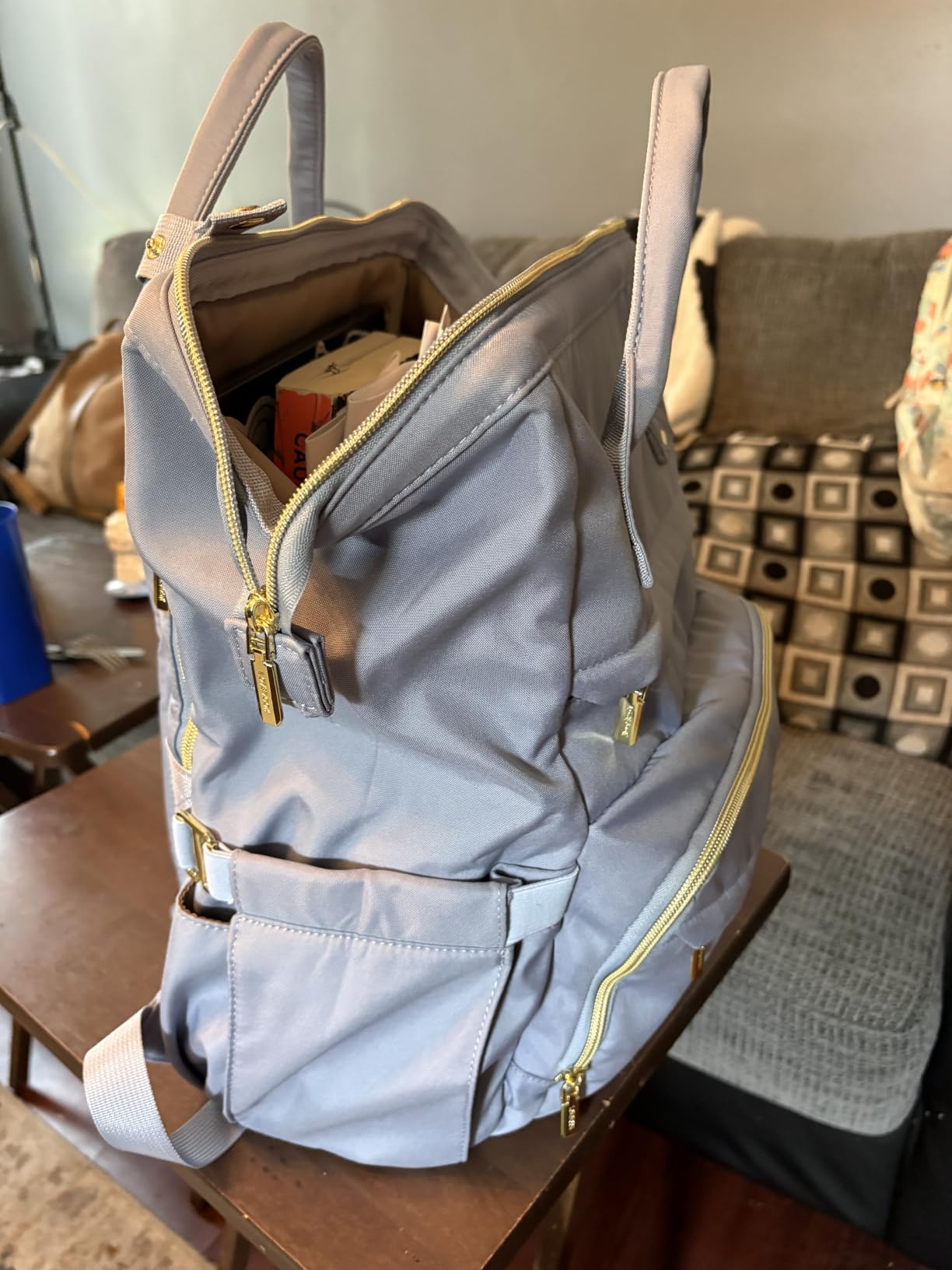 LOVEVOOK Laptop Backpack for Women with Giant Tumbler Holder Pocket, 15.6 inch Waterproof Travel Backpack Purse Computer Laptop Bag, Professional Work College Nurse Teacher Backpack Casual Daypack, Black customer photo 2