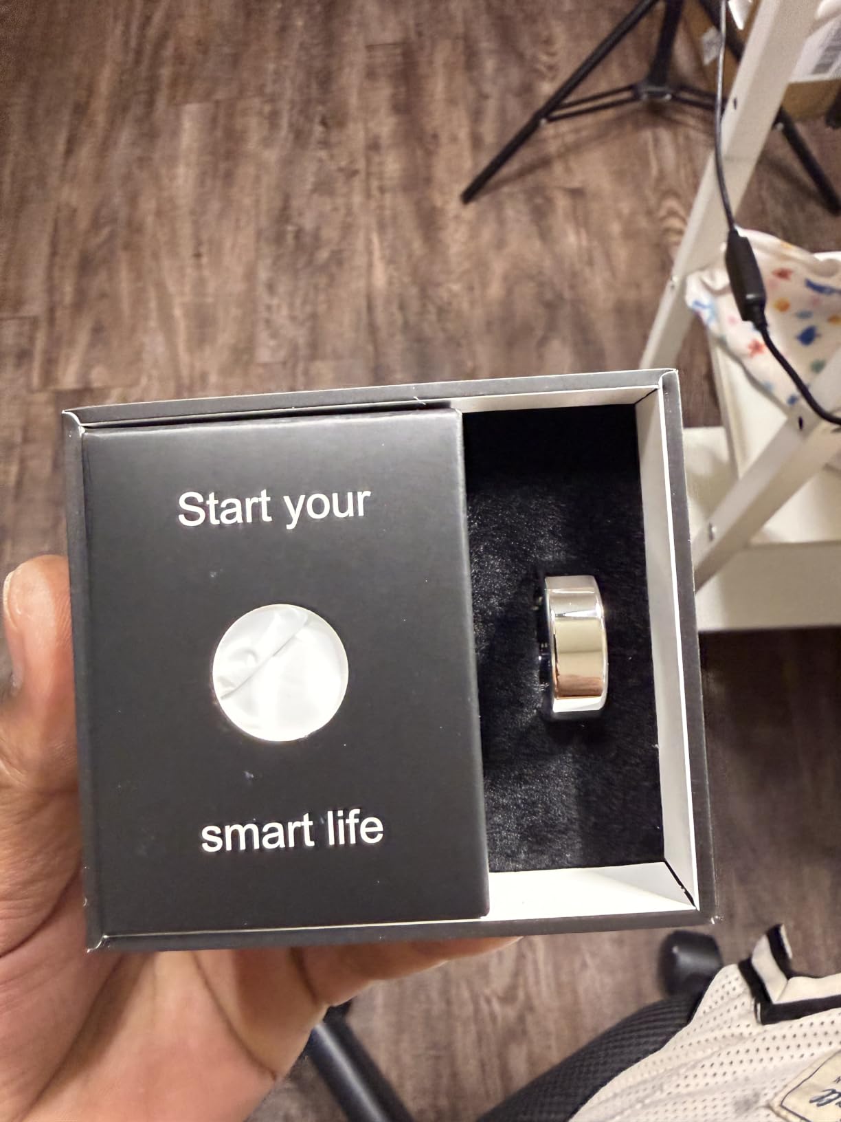 Smart Health Ring, Featuring Stress and Sleep Monitoring Functions, Compatible with iOS and Android, Waterproof Fitness Tracker for Women & Men, No Subscription Fee. (Rose Gold, 8) customer photo 1