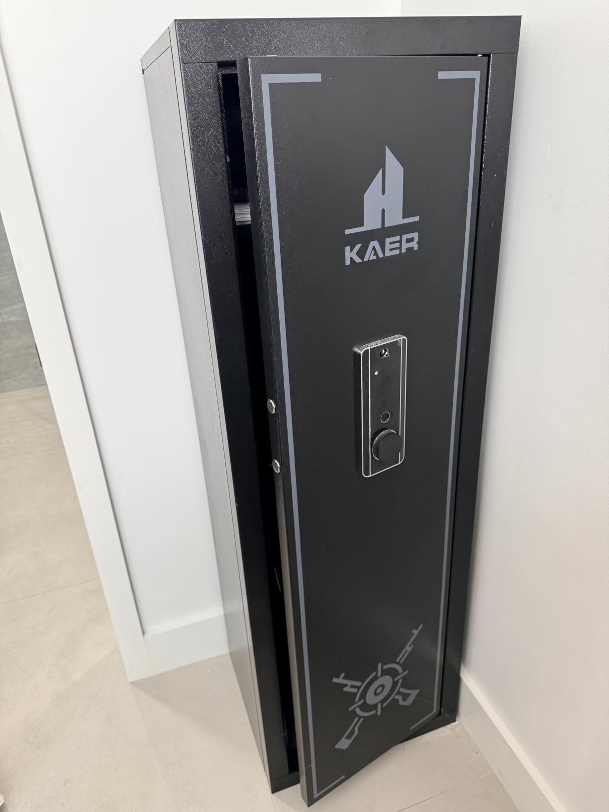 KAER Biometric Gun Safe Rifle,Gun Safes for Rifles and Pistols Holds 14-15 Firearms with Adjustable Racks & Pistol Storage,Fingerprint Keypad Lock Gun Cabinet for Home & Hunting for Enthusiasts customer photo 2