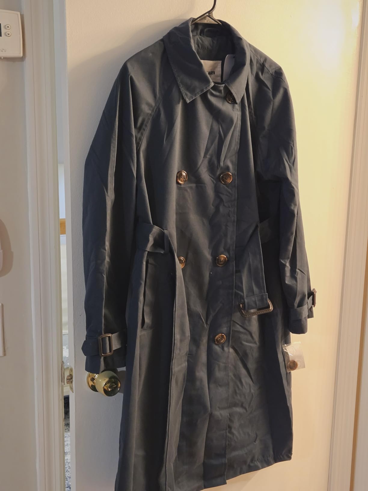 Steve Madden Women's Long Oversized Lapel Trench Coat, Fall Trench Jacket customer photo 2