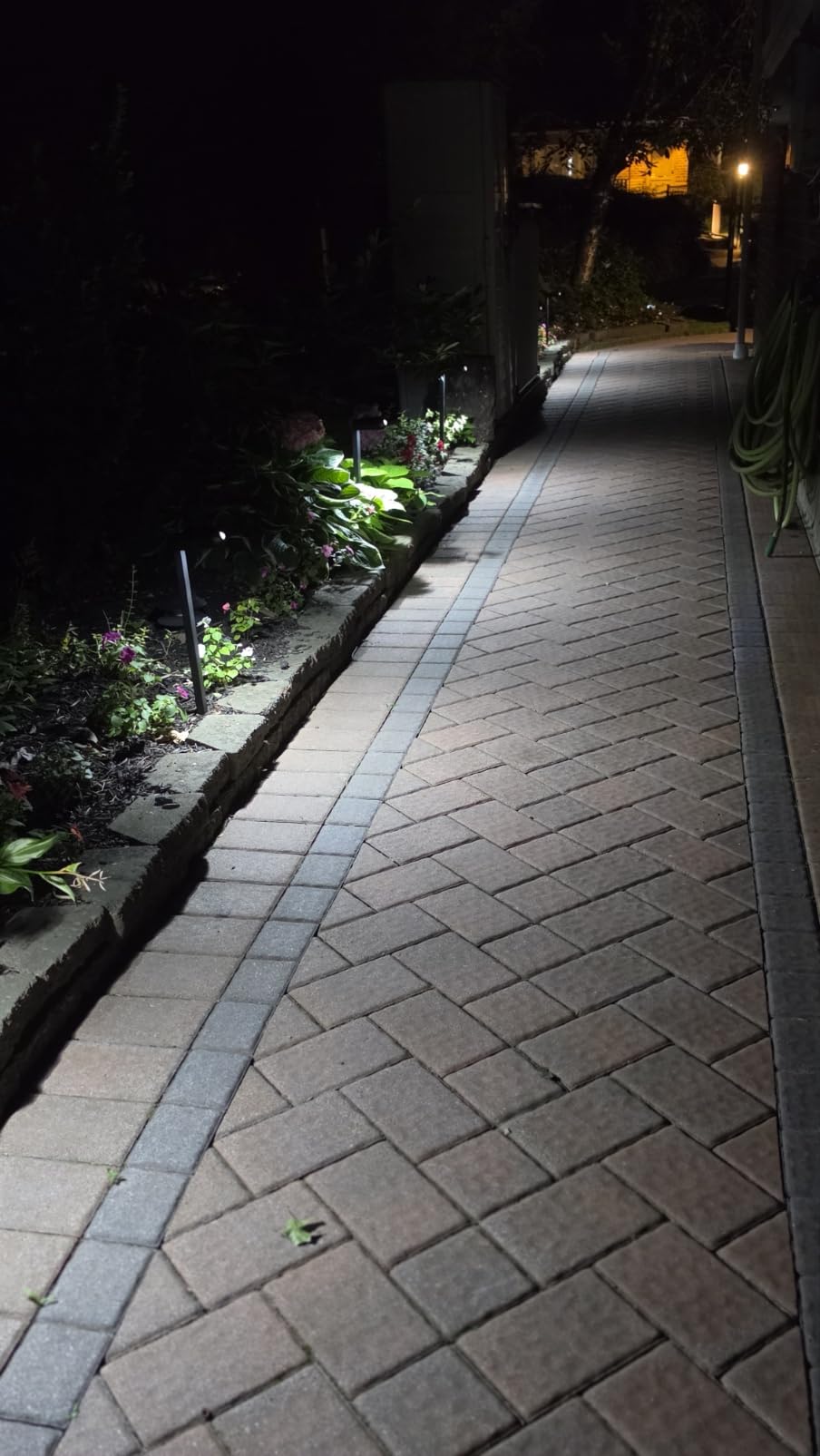 XMCOSY+ Solar Pathway Lights with Motion Sensor 6 Pack, 300LM Metal Solar Lights Outdoor Waterproof, 3 Modes Landscape Lighting customer photo 2
