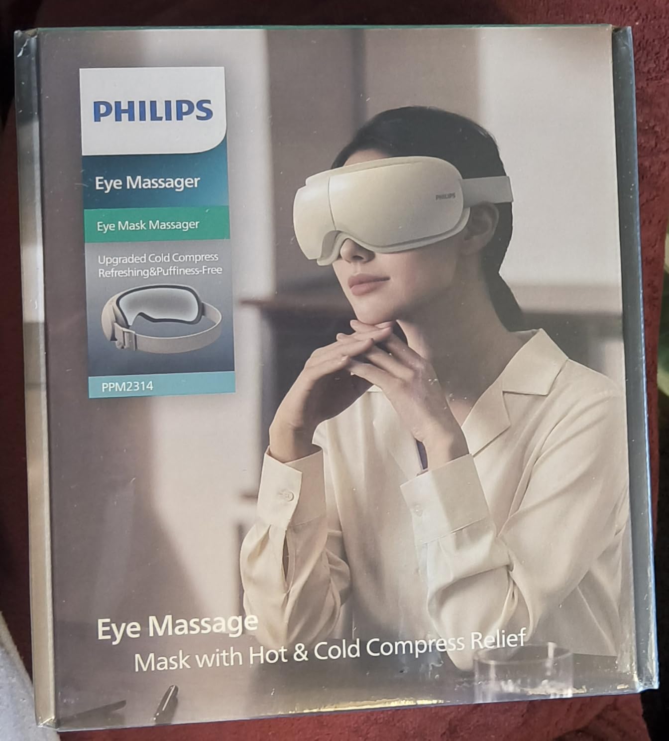 PHILIPS Eye Massager with Heat and Cooling for Daily Eye Comfort&Relaxation | Soothing Sensation, Dual Airbag Vibration, 180° Foldable Design, Bluetooth Music, 4 Modes, Ideals Sleep Gift for Men & Women customer photo 1