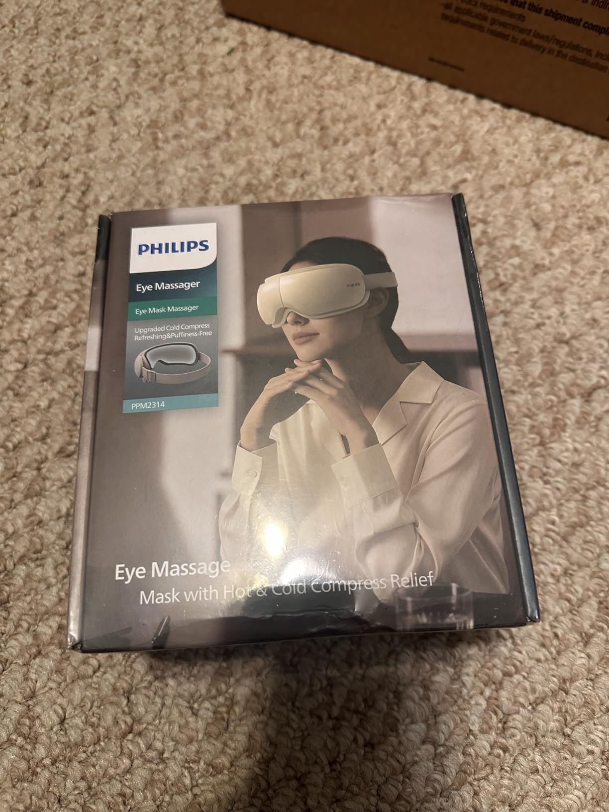 PHILIPS Eye Massager with Heat and Cooling for Daily Eye Comfort&Relaxation | Soothing Sensation, Dual Airbag Vibration, 180° Foldable Design, Bluetooth Music, 4 Modes, Ideals Sleep Gift for Men & Women customer photo 2