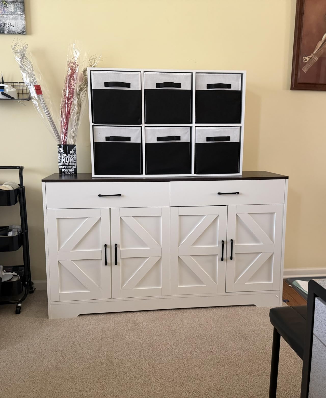 Sideboard Buffet Cabinet with Storage, 55.1