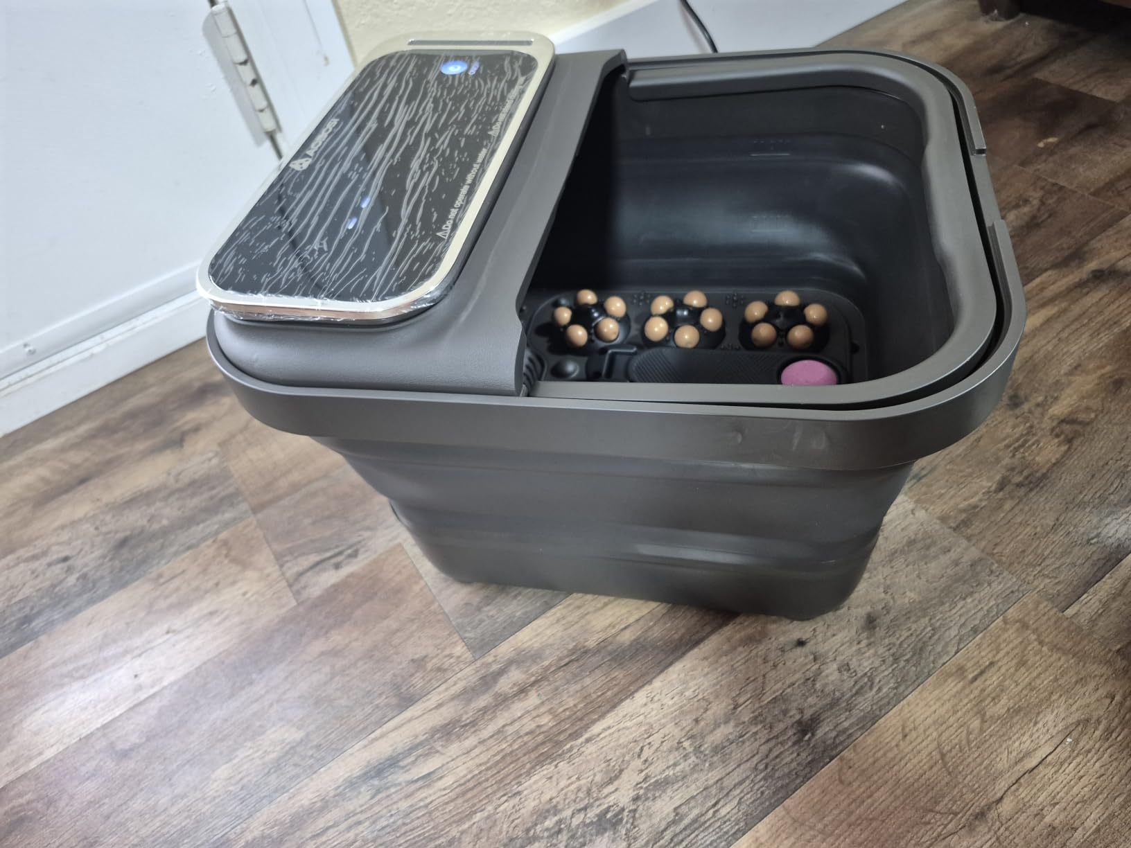 AAOBOSI Collapsible Foot Bath with Heat, Foot Massager Spa Soaking Tub | with Bubble, Remote Control, Temp Control, 30 Motorized Shiatsu Massage Balls, Pedicure Spa at Home for Stress Relief (Grey) customer photo 2
