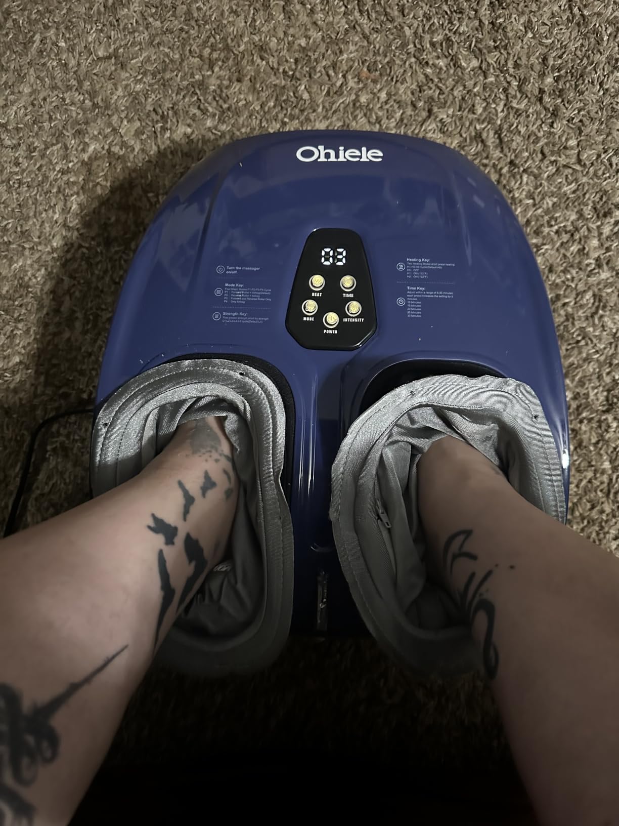 Foot Massager with Heat, Shiatsu Deep Kneading Massager for Plantar Fasciitis, Foot Massage Machine with Multi Massage Modes & Remote Control for Pain Relief (Purple) customer photo 1