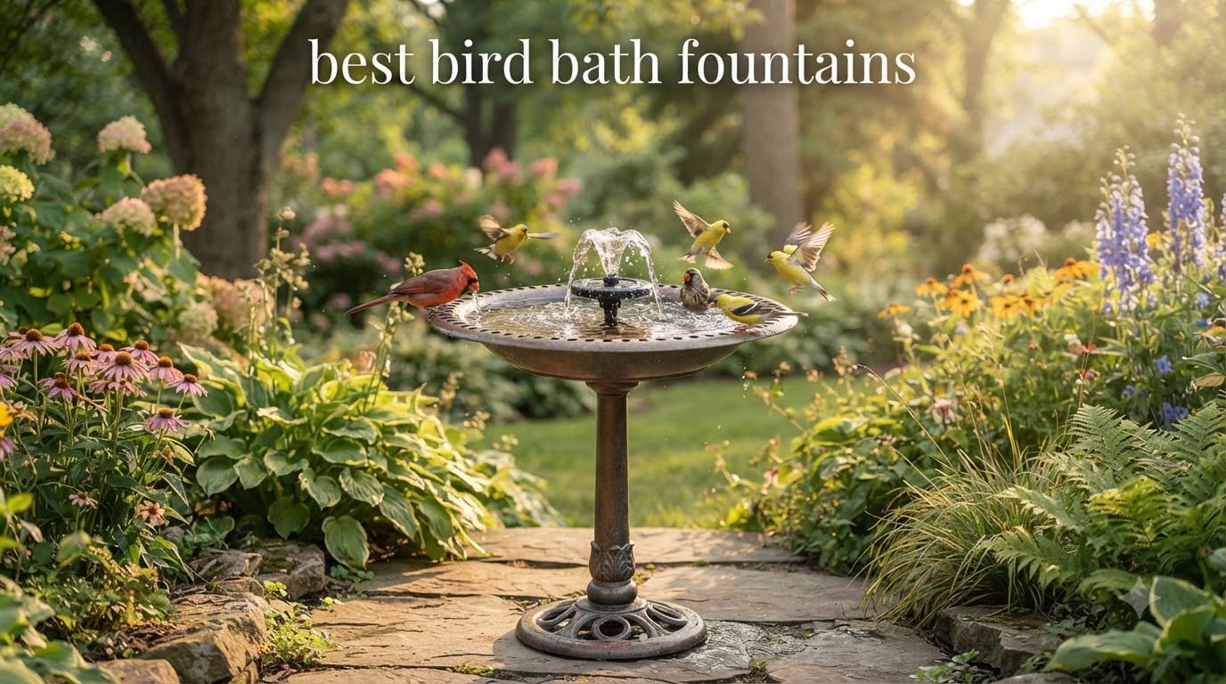 best bird bath fountains